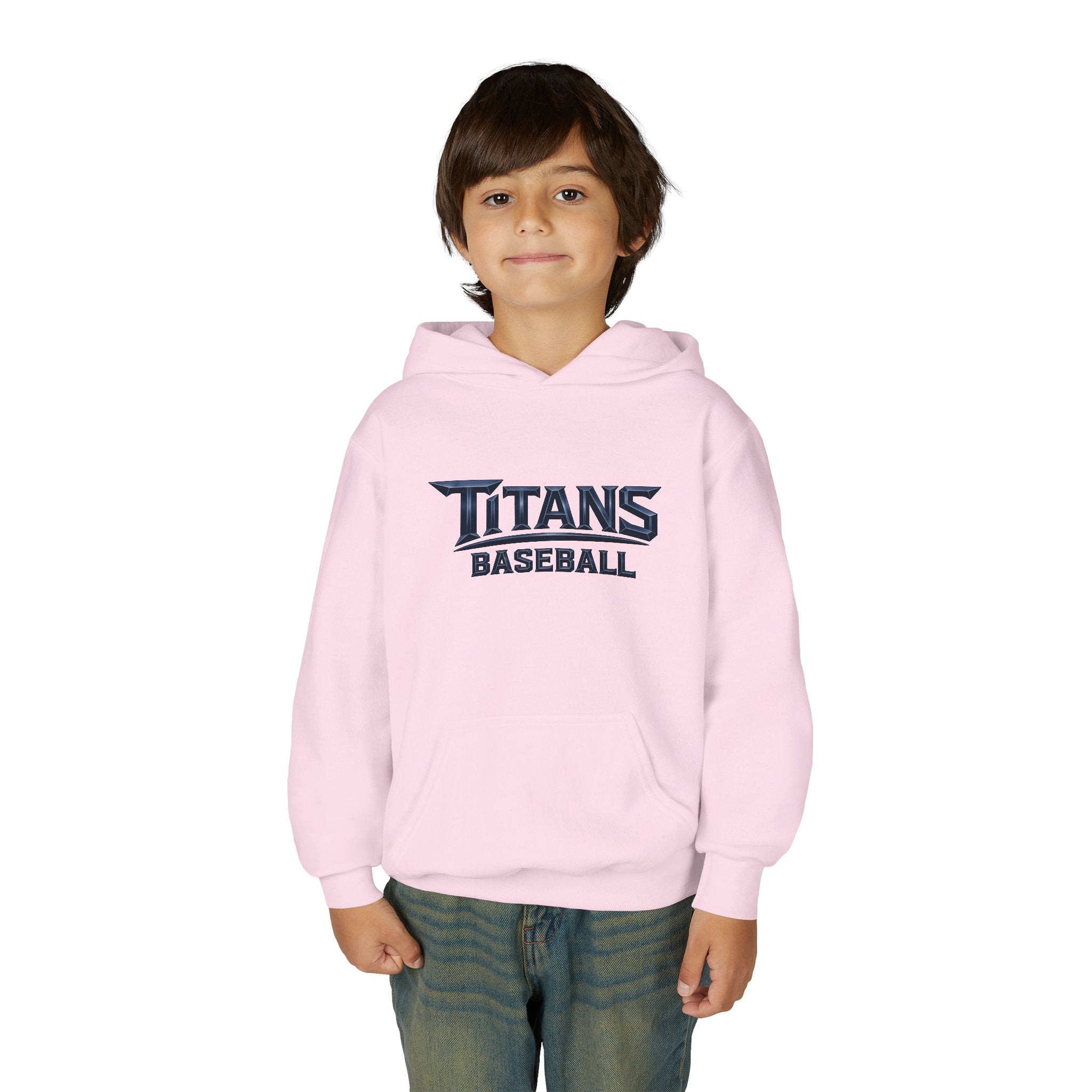 Titans Signature Youth Hoodie-Blue Logo