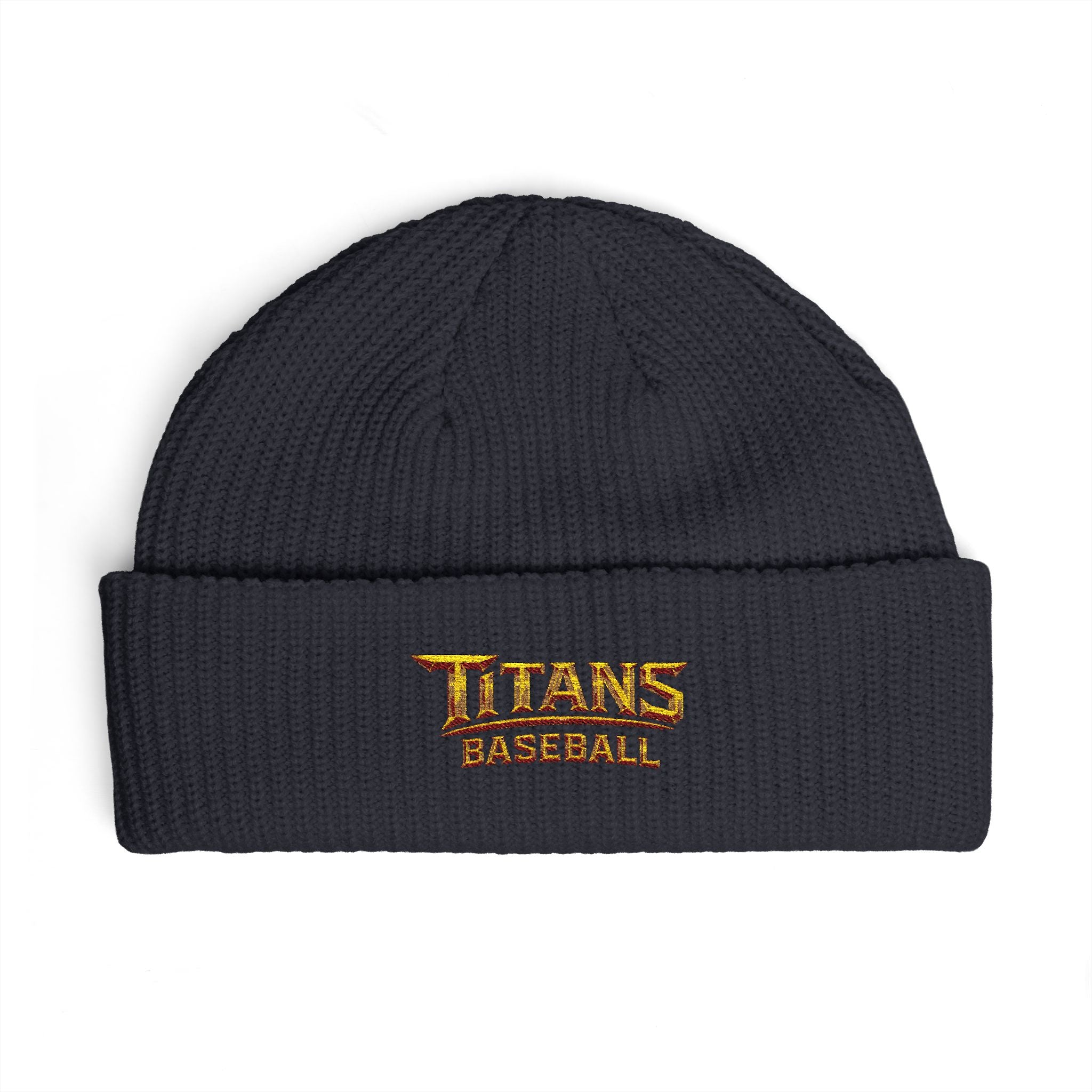 Titans Signature Cuff Beanie-Gold Logo