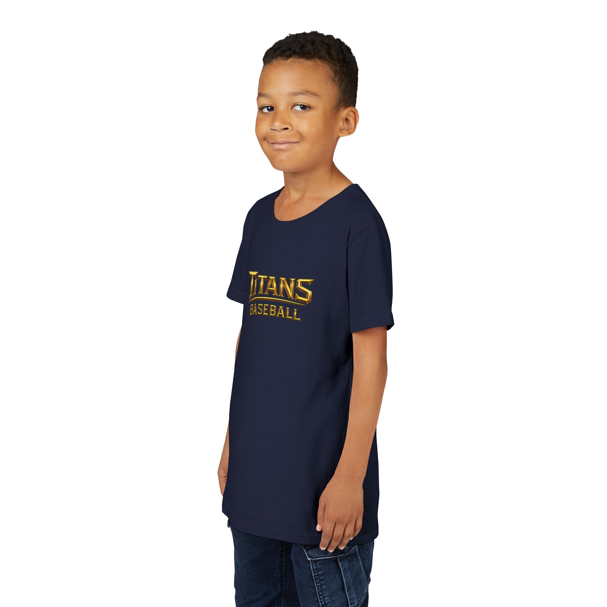 Titans Signature Youth Tee-Gold Logo "Command The Game"