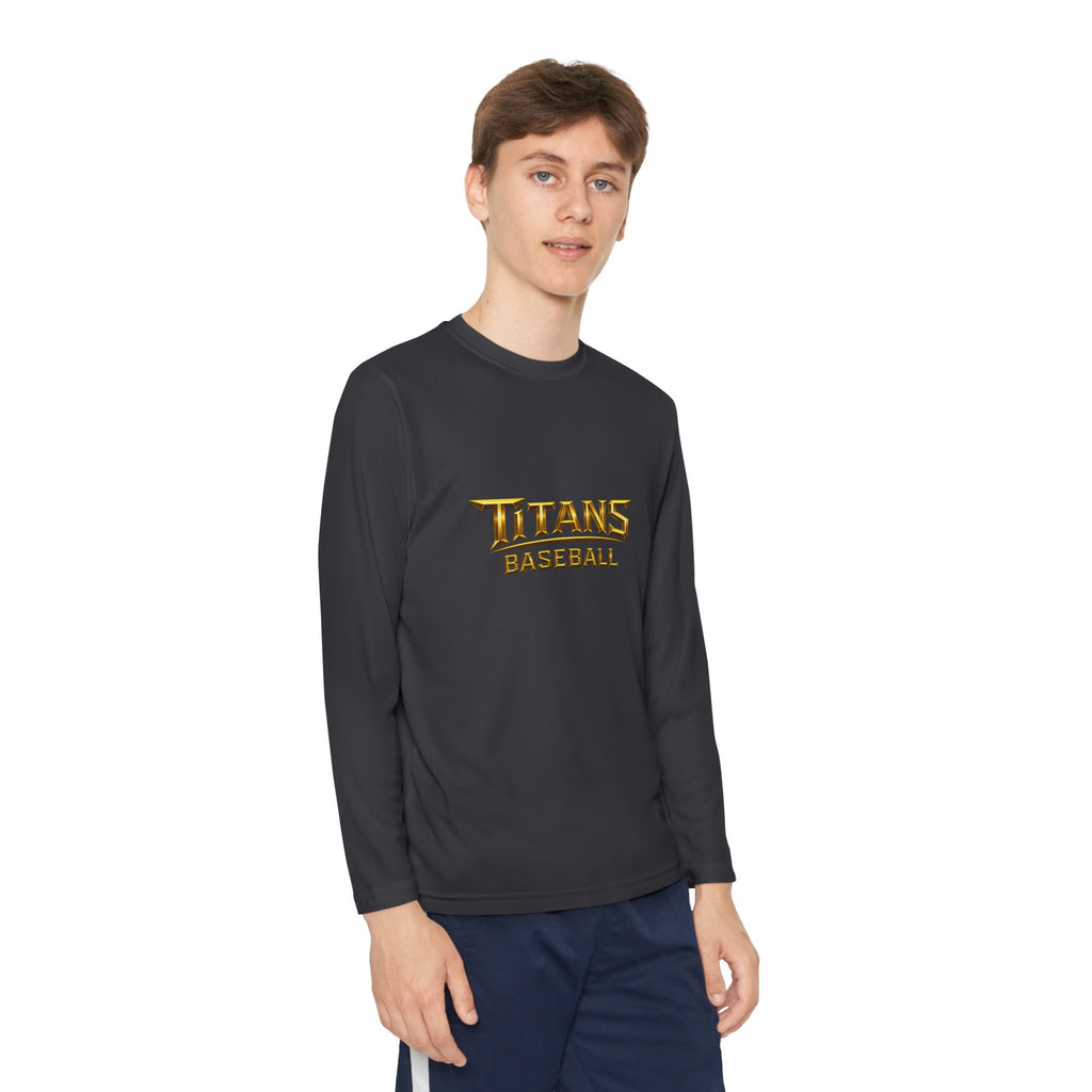 Titans Signature Long Sleeve Tee-Gold Logo