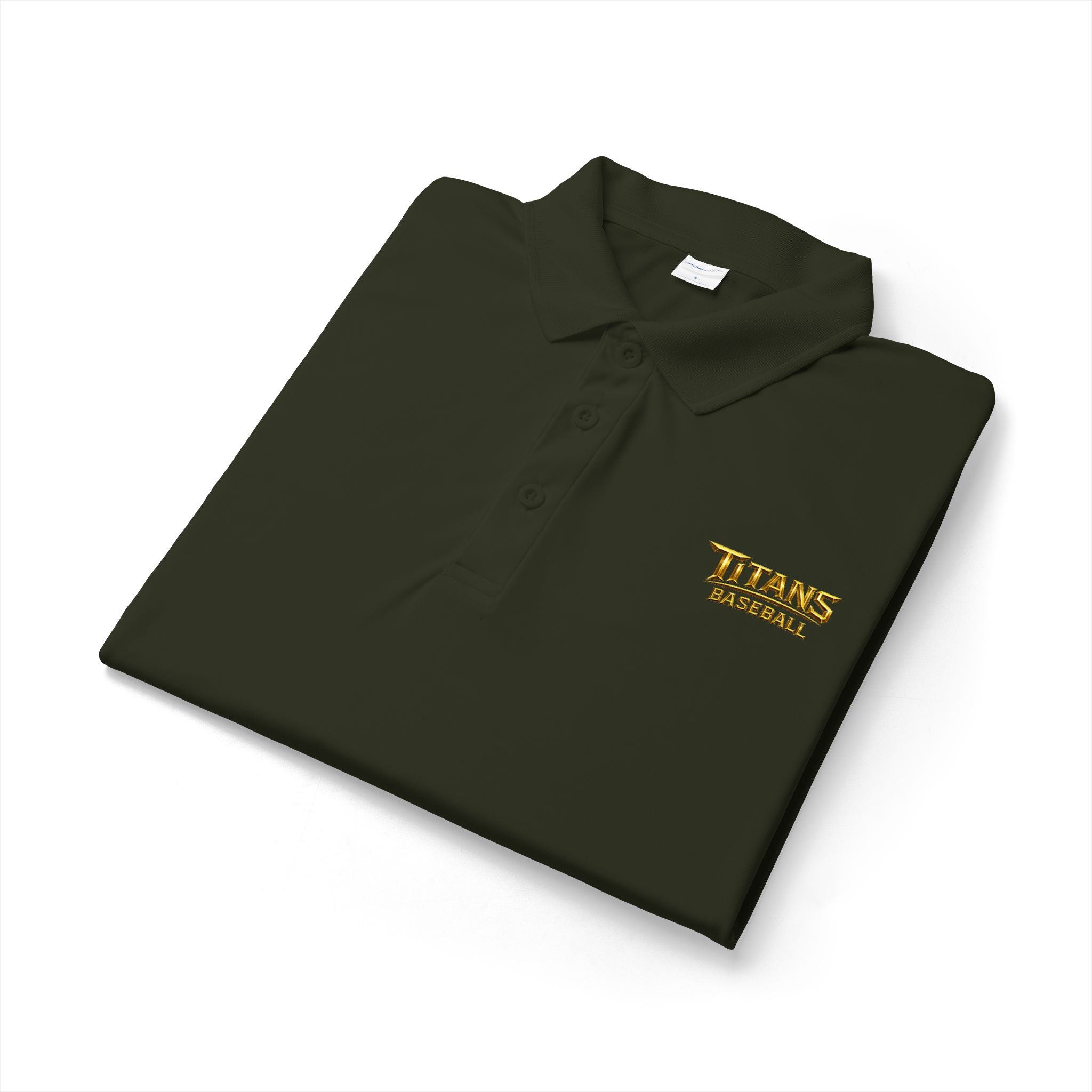 Titans Signature Men's Performance Polo-Gold Logo