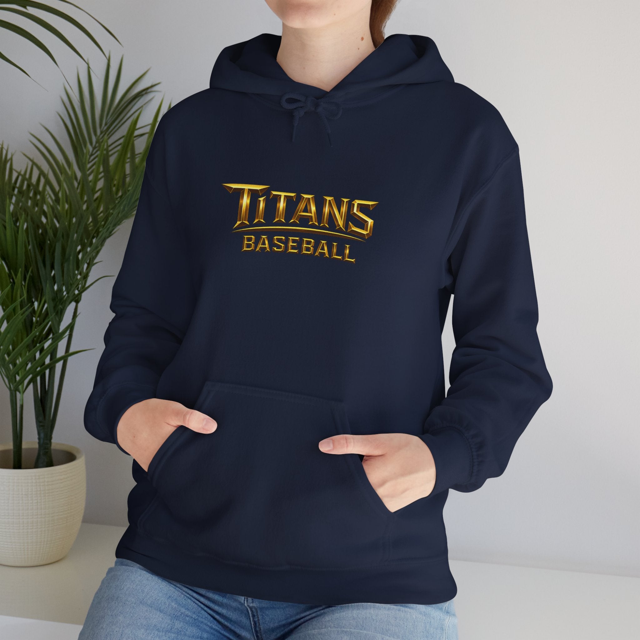 Titans Men's Signature Hoodie-Gold Logo