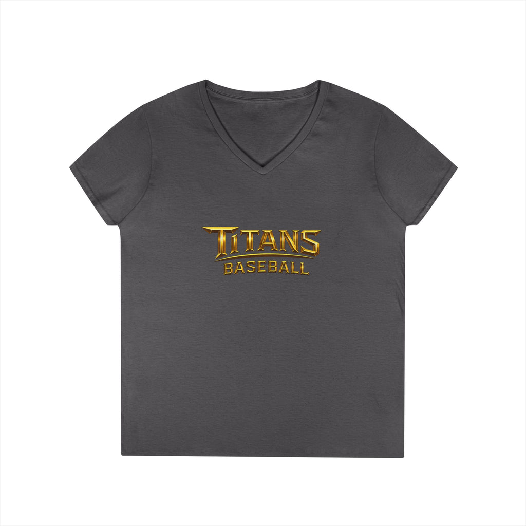 Titans Signature Ladies V-Neck Tee-Gold "Titans Mom" Fan Shirt