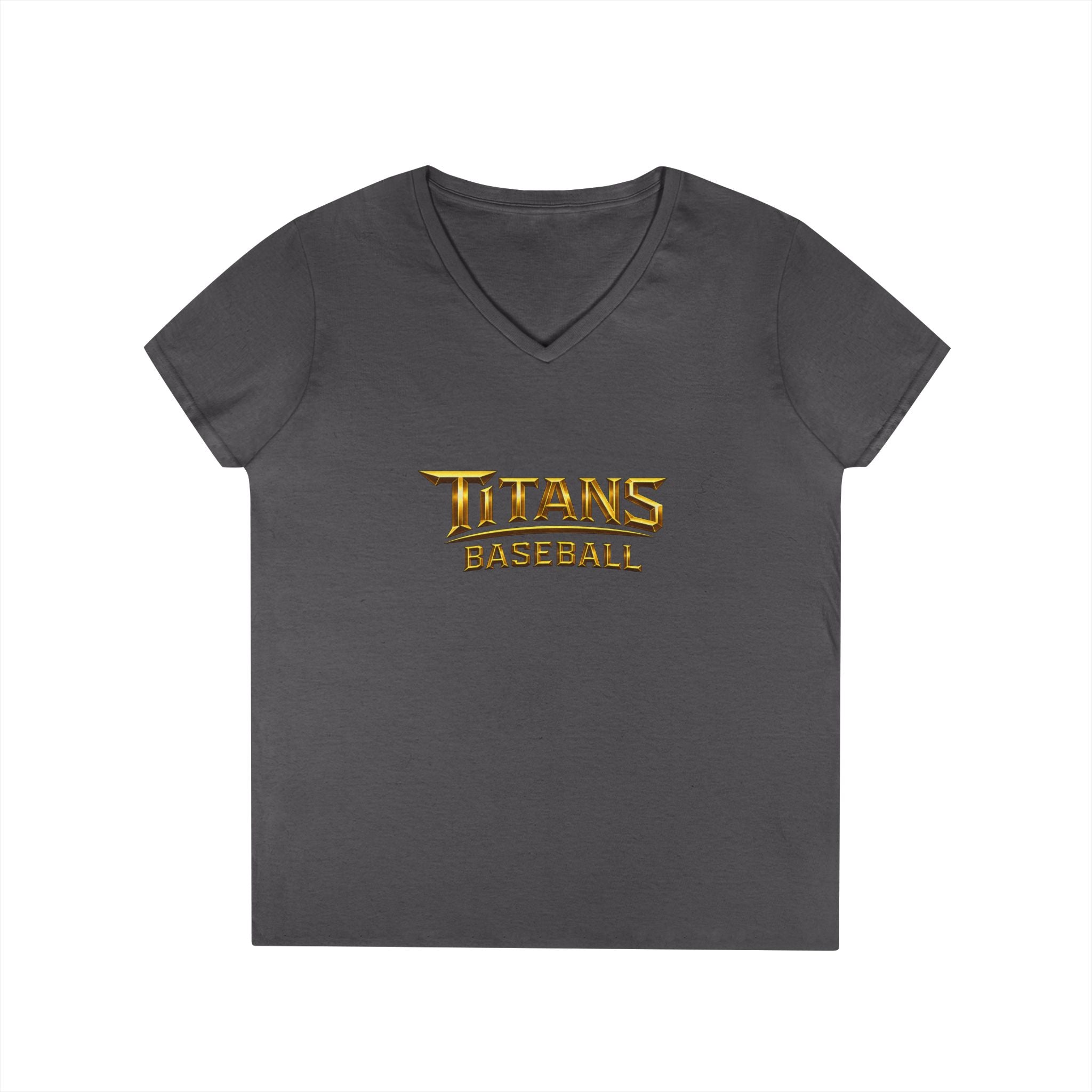 Titans Signature Ladies V-Neck Tee-Gold "Titans Mom" Fan Shirt