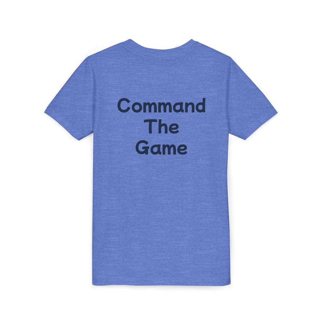 Titans Signature Youth Tee-Navy Logo "Command The Game"