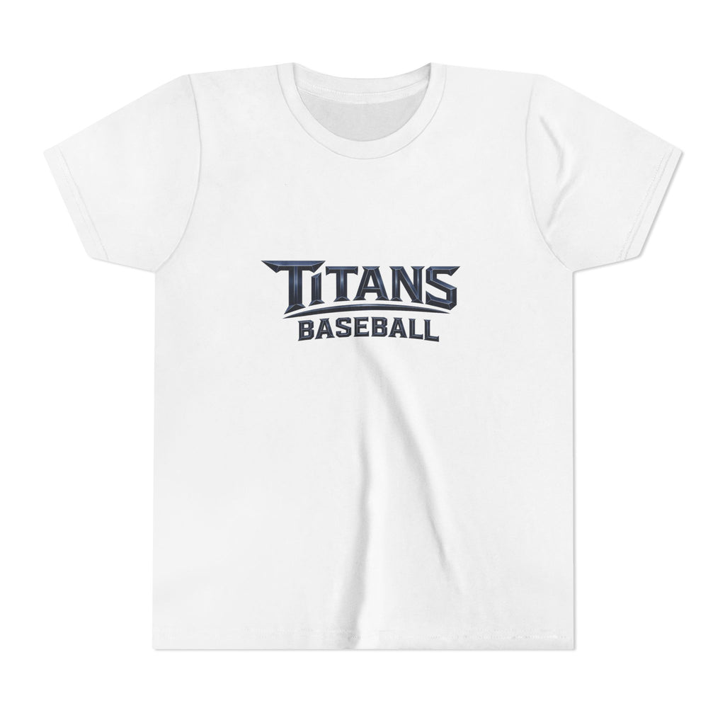 Titans Signature Youth Short Sleeve Tee-Navy Logo