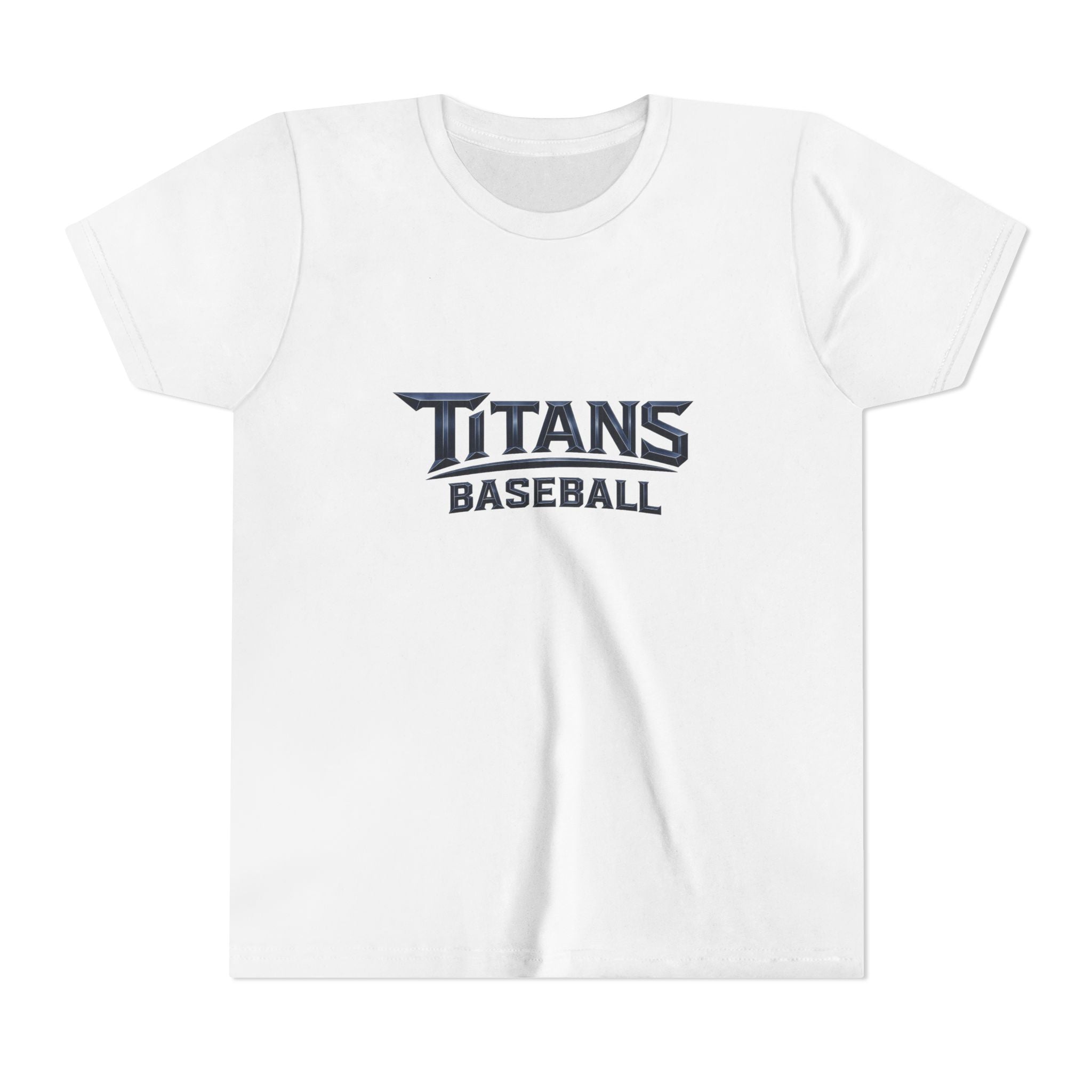 Titans Signature Youth Short Sleeve Tee-Navy Logo