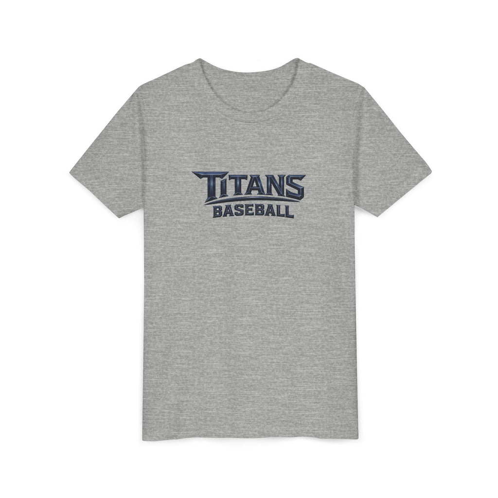 Titans Signature Youth Tee-Navy Logo "Command The Game"