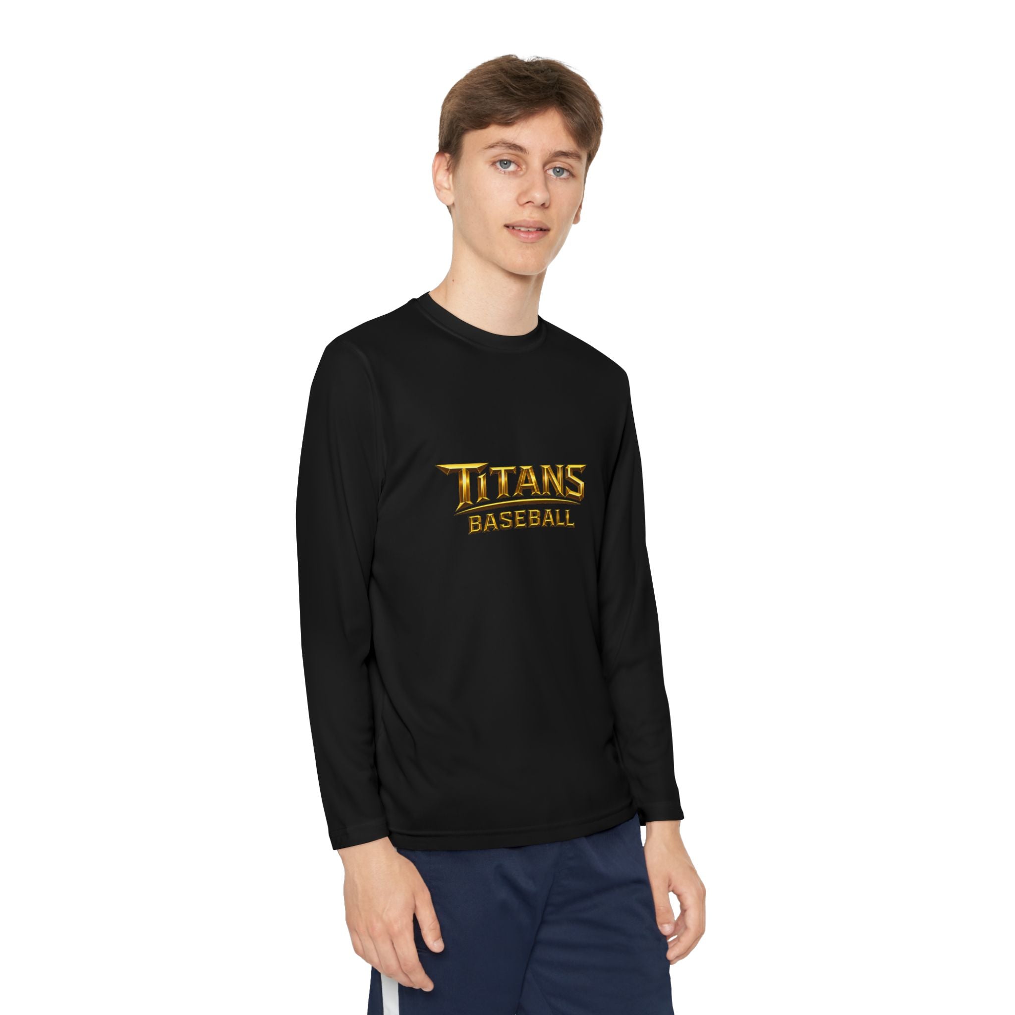 Titans Signature Long Sleeve Tee-Gold Logo