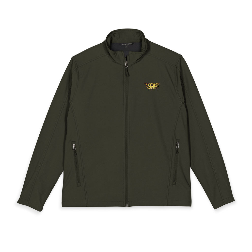 Titans Signature Embroidered Men's Soft Shell Jacket-Gold Logo