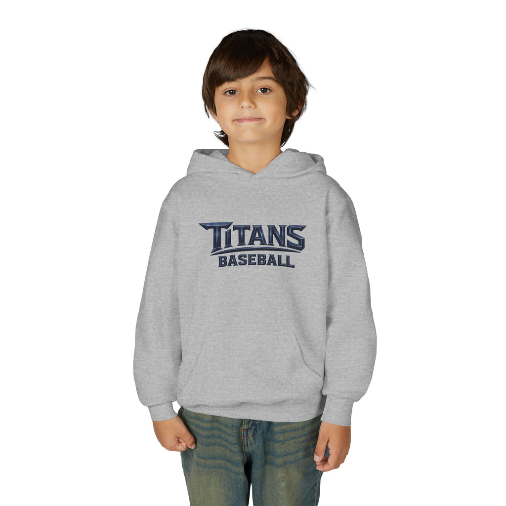 Titans Signature Youth Hoodie-Blue Logo