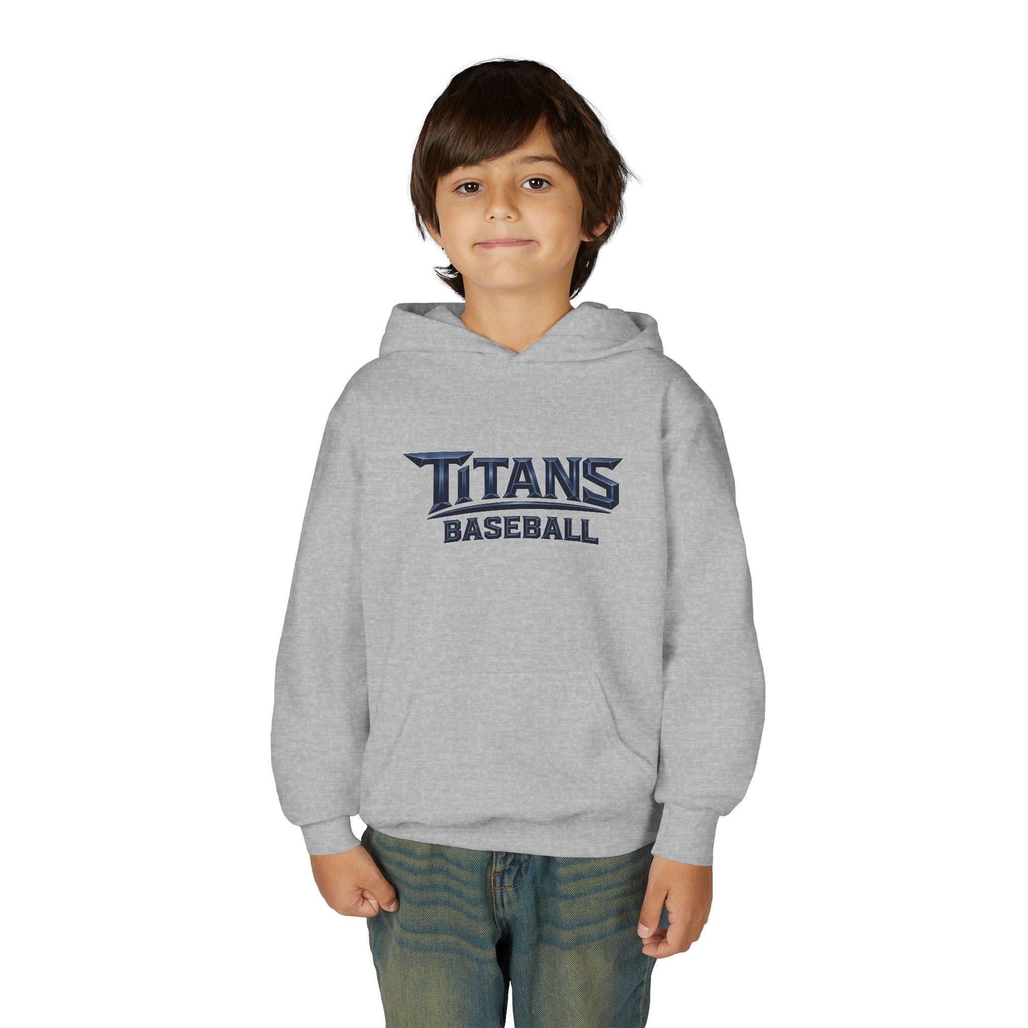 Titans Signature Youth Hoodie-Blue Logo