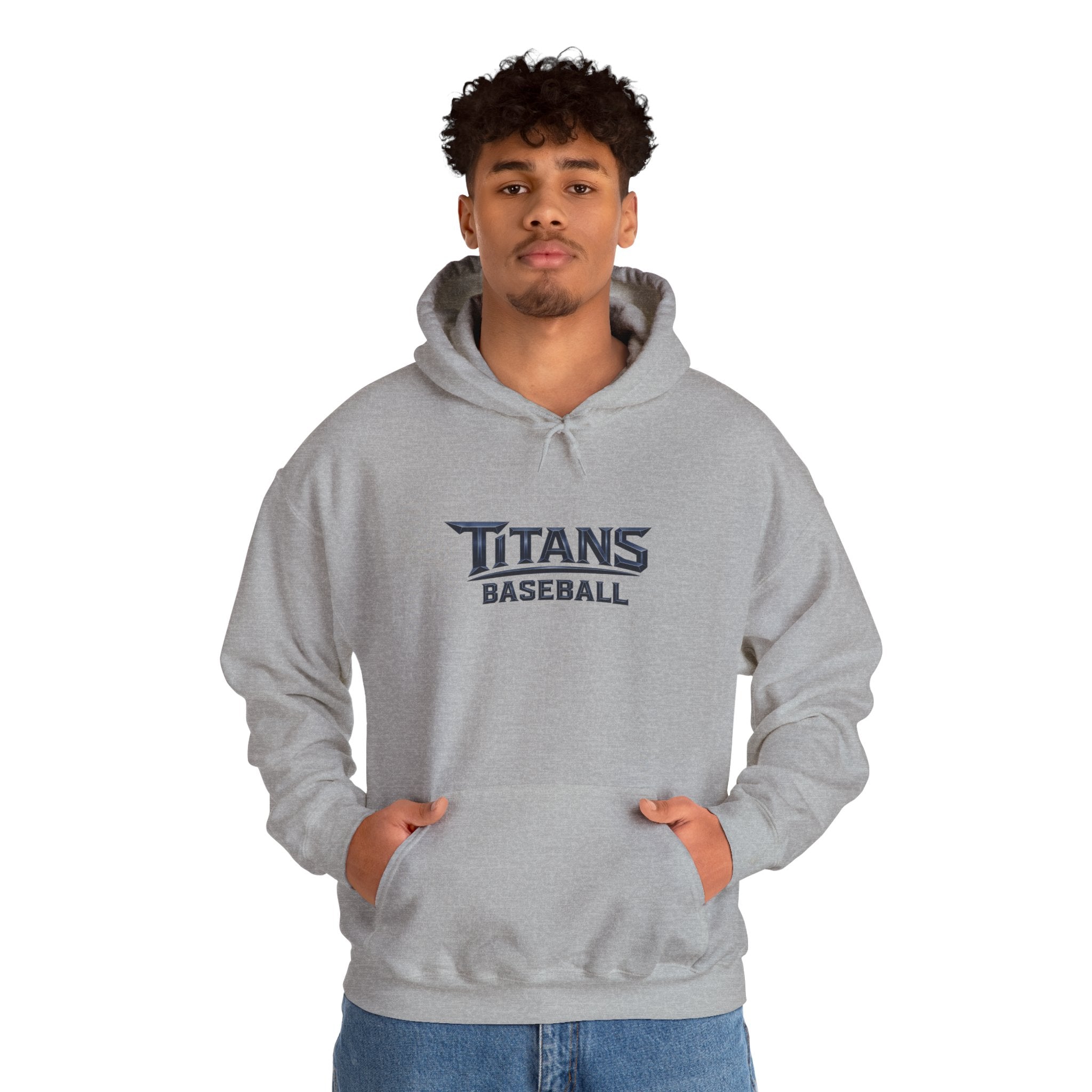 Titans Men's Signature Hoodie-Navy Logo