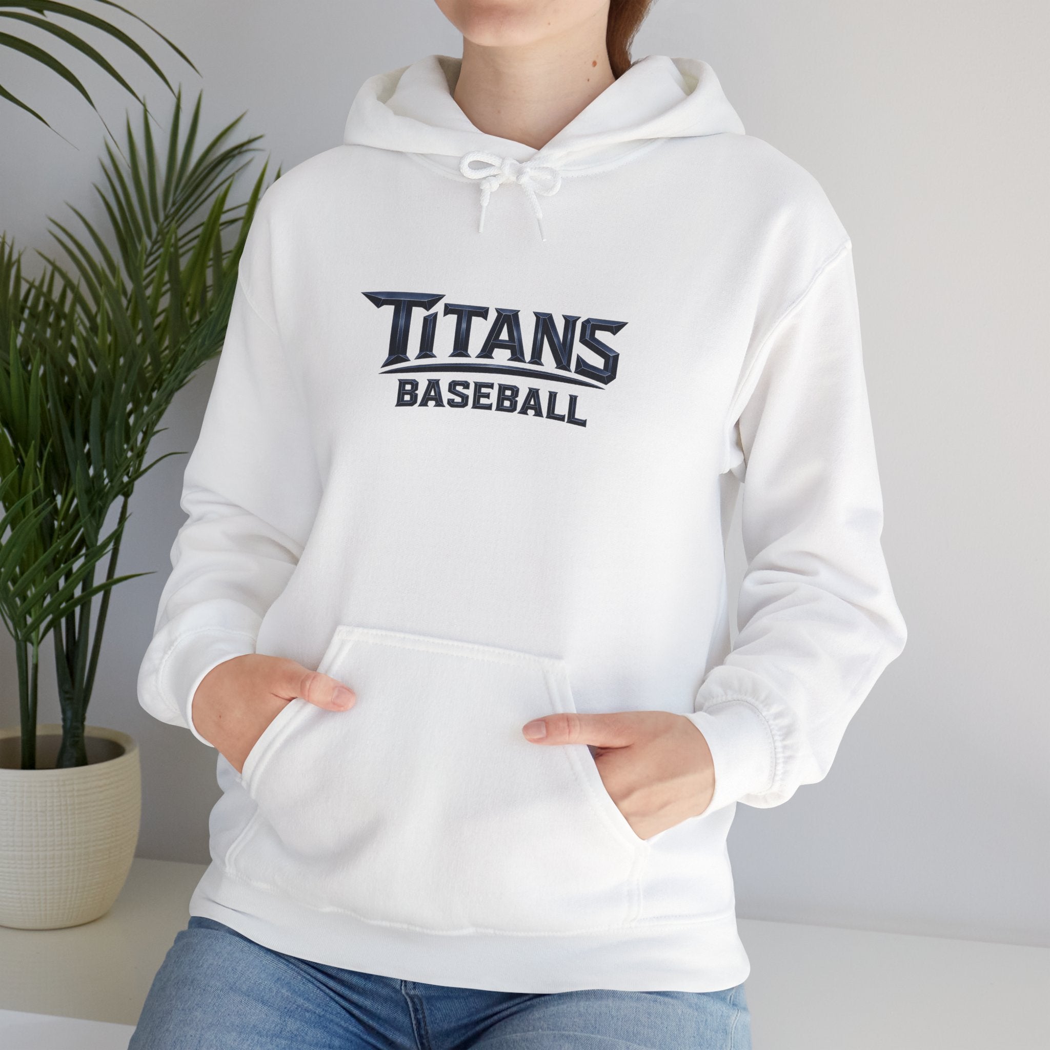 Titans Women's Signature Hoodie-Navy Logo