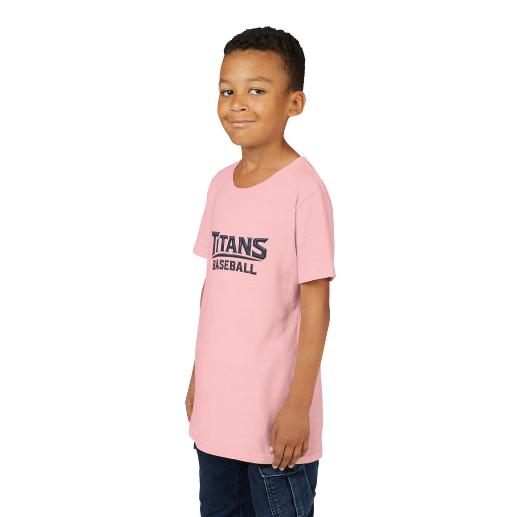 Titans Signature Youth Tee-Navy Logo "Command The Game"