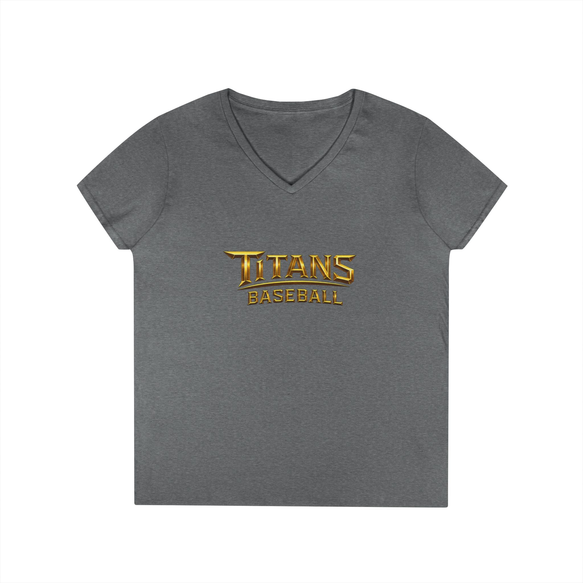 Titans Signature Ladies V-Neck Tee-Gold "Titans Mom" Fan Shirt