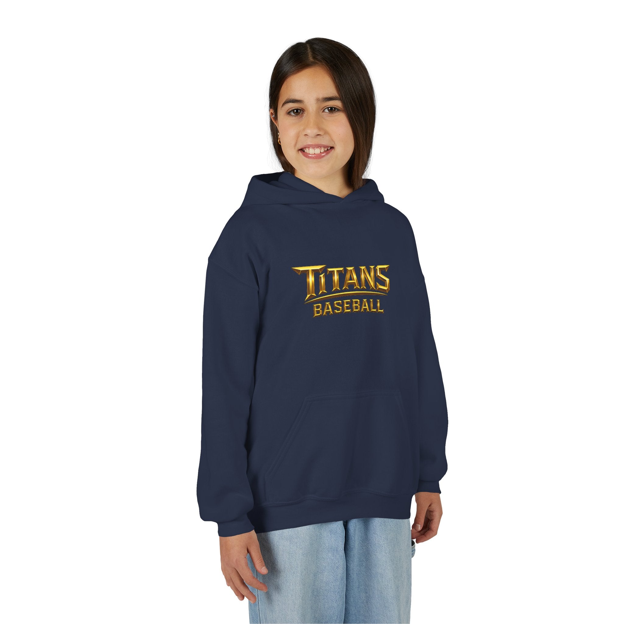 Titans Signature Youth Hoodie-Gold Logo