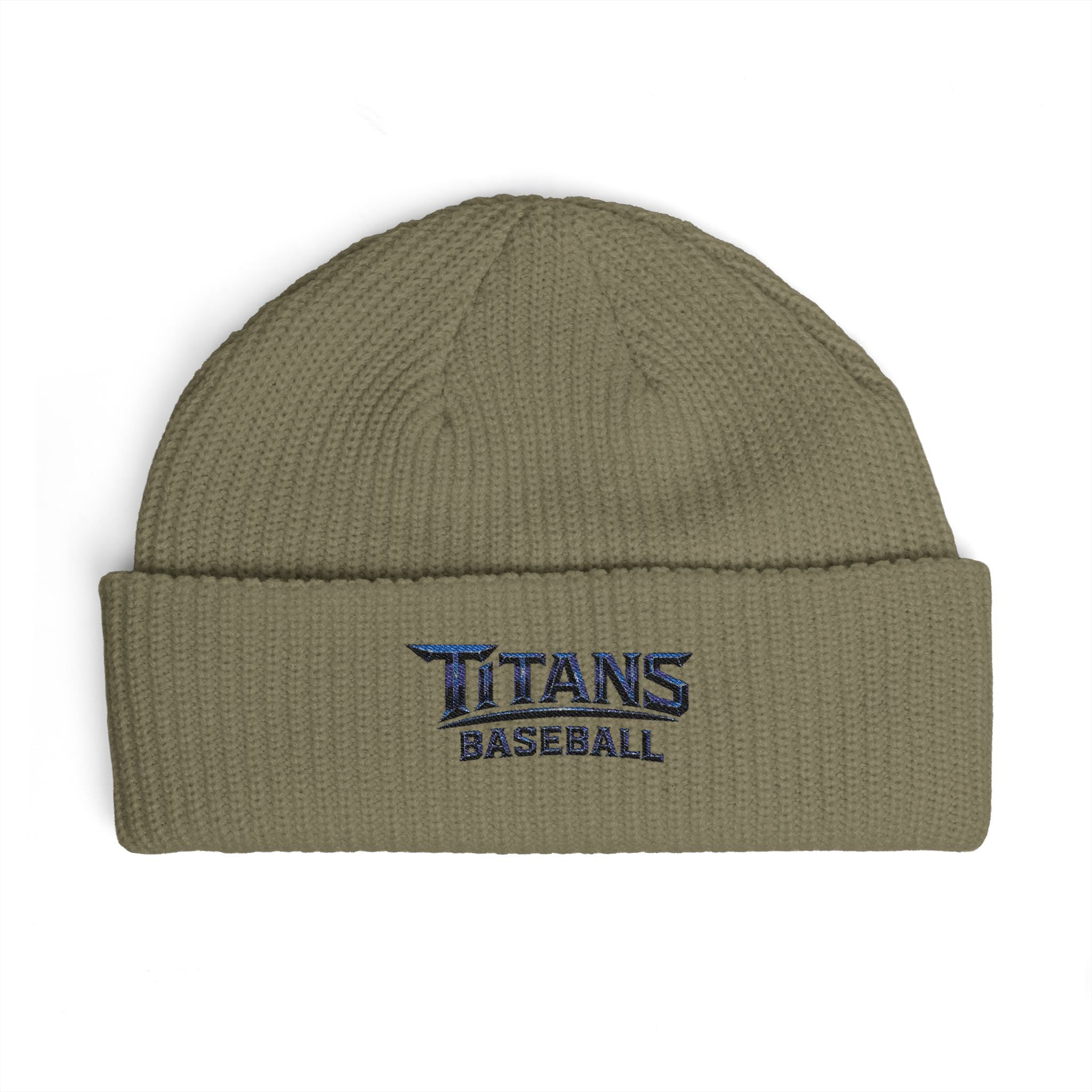 Titans Signature Cuff Beanie-Navy Logo