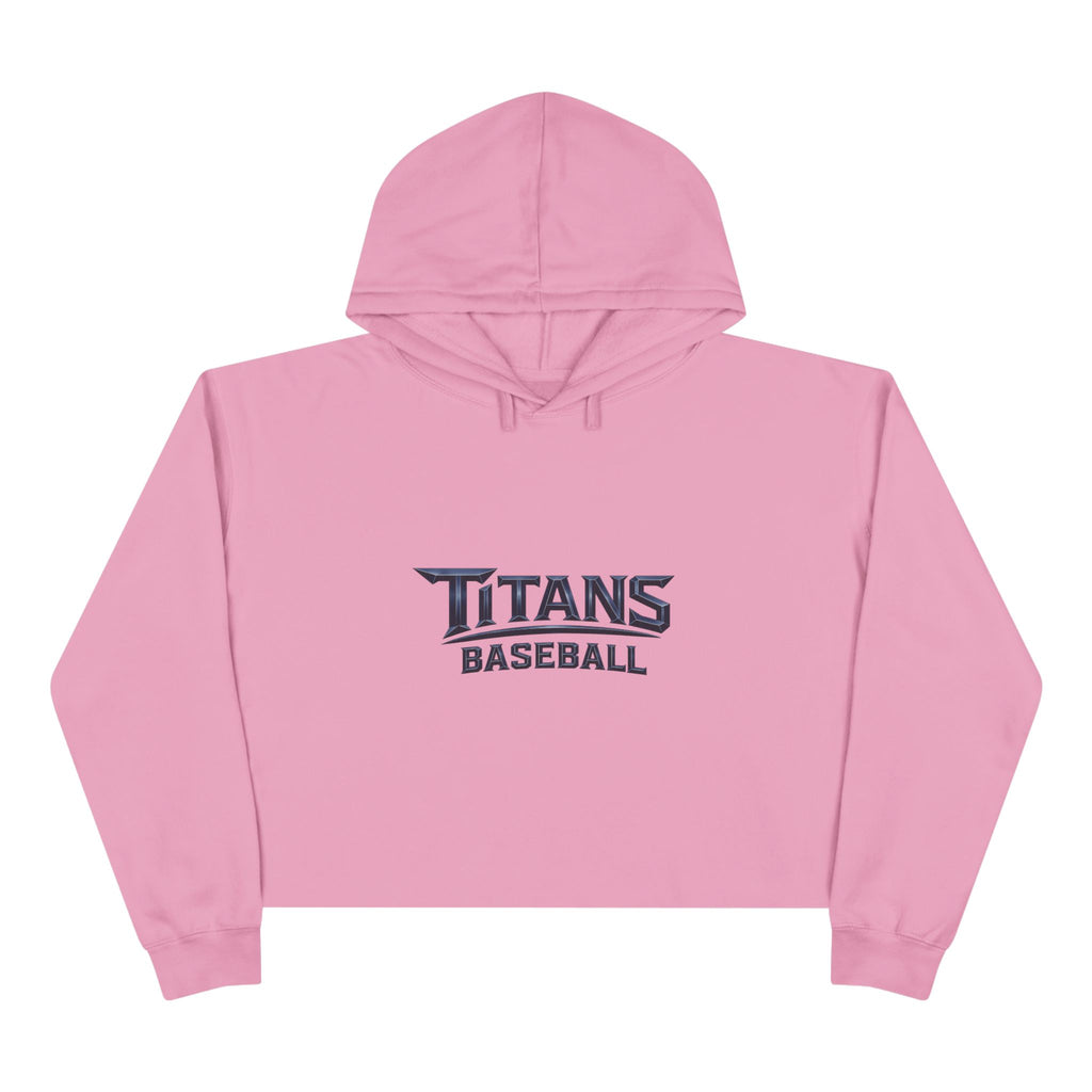 Titans Women's Signature Cropped Hoodie-Navy Logo