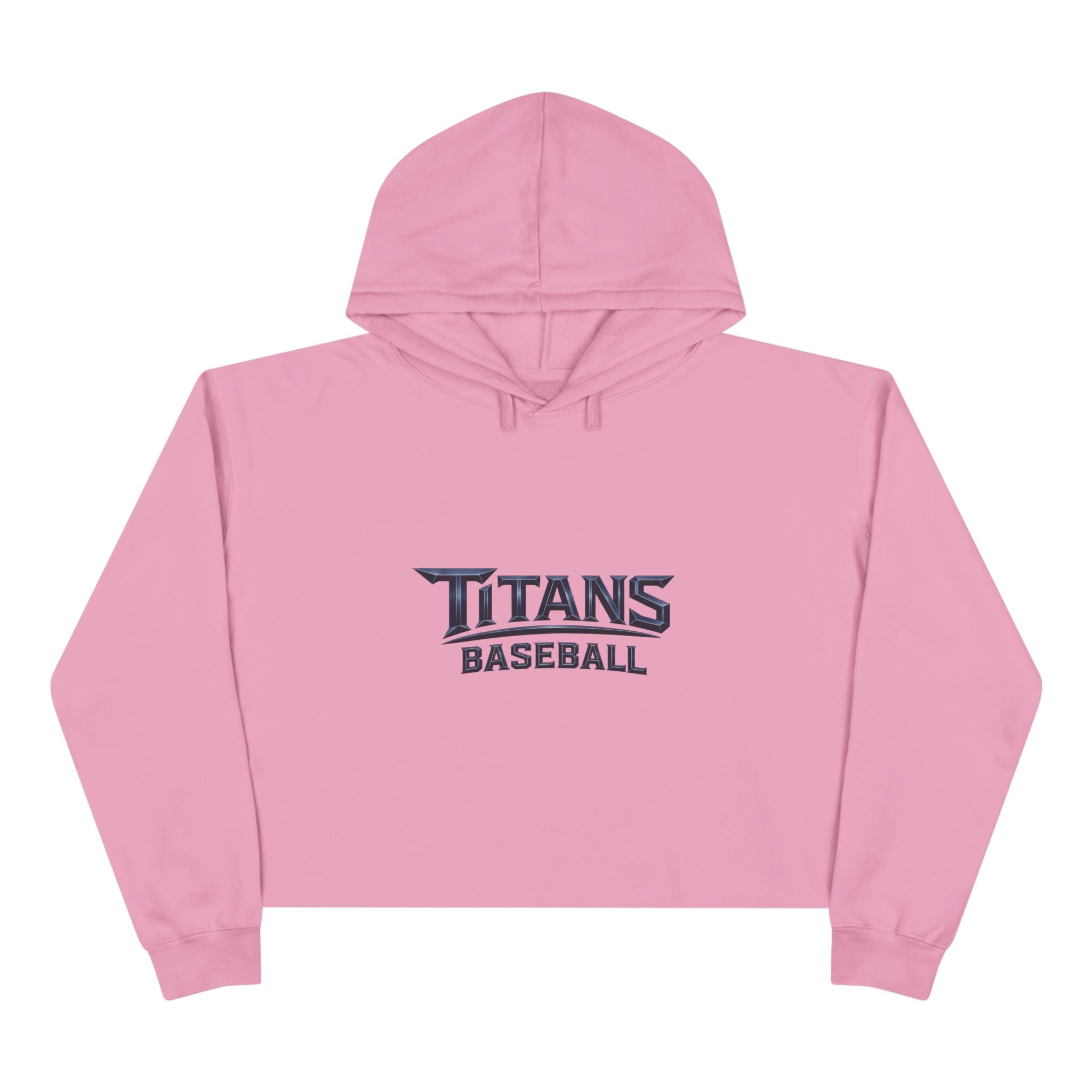 Titans Women's Signature Cropped Hoodie-Navy Logo
