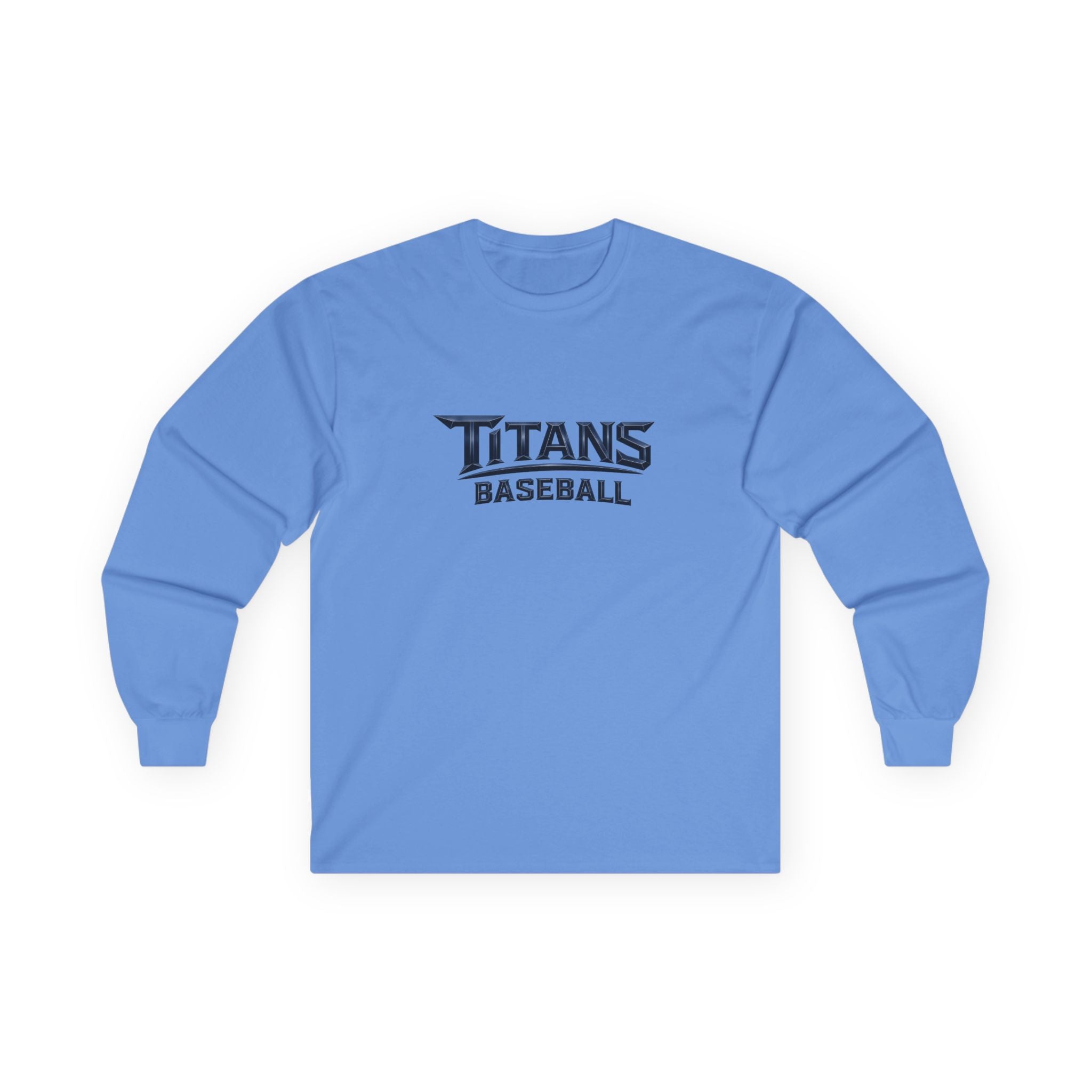 Titans Signature Long Sleeve Tee-Navy Logo