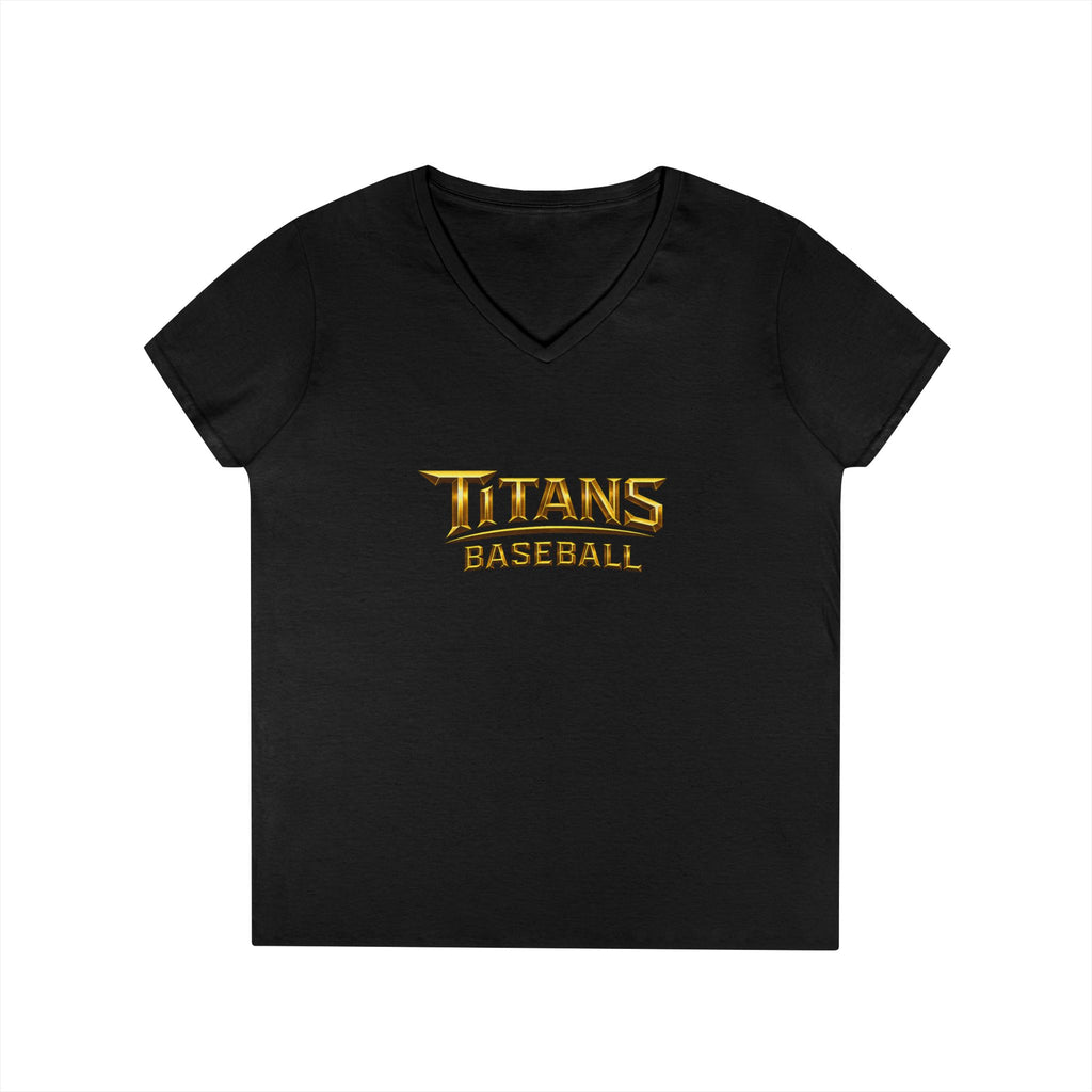 Titans Signature Ladies V-Neck Tee-Gold "Titans Mom" Fan Shirt