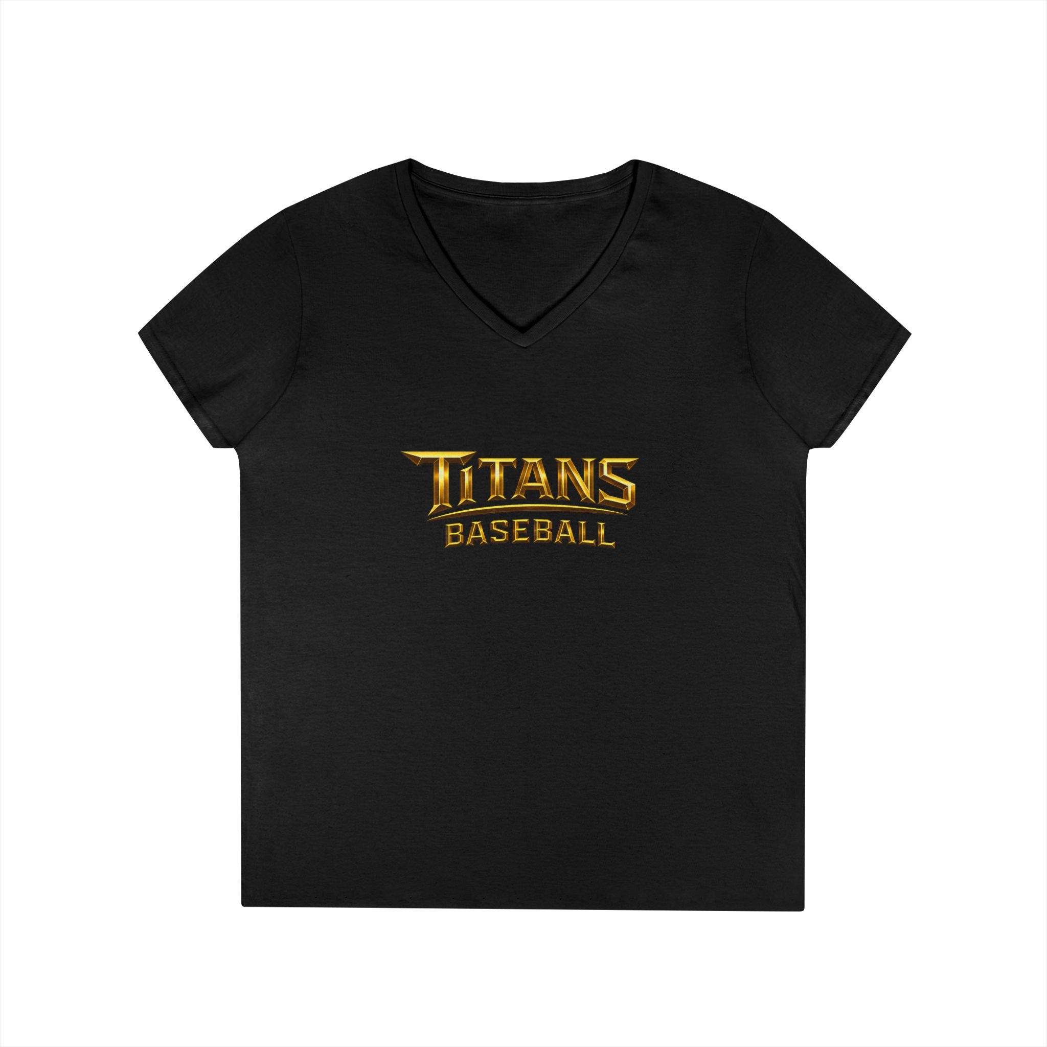 Titans Signature Ladies V-Neck Tee-Gold "Titans Mom" Fan Shirt