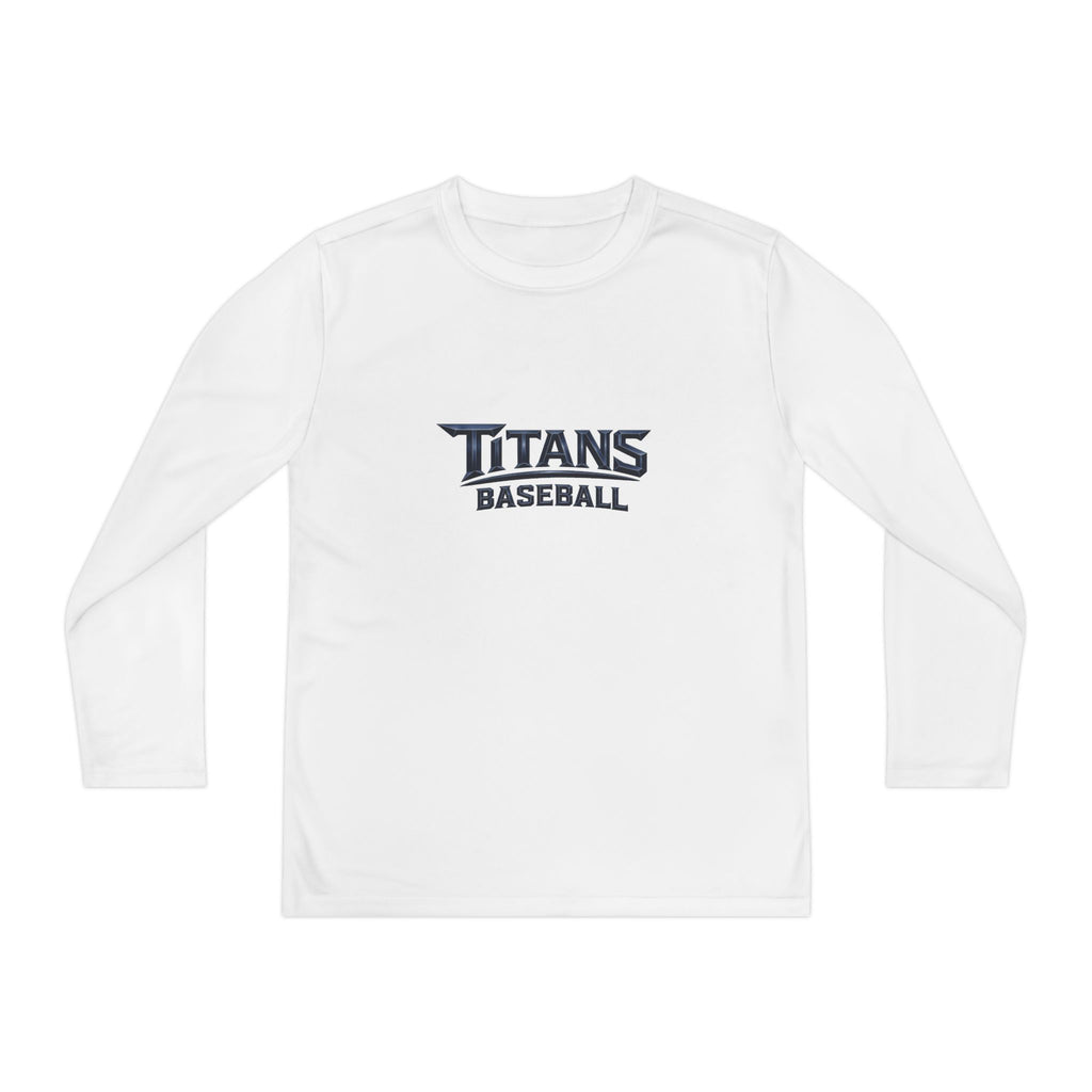 Titans Signature Youth Long Sleeve Tee - Navy Logo
