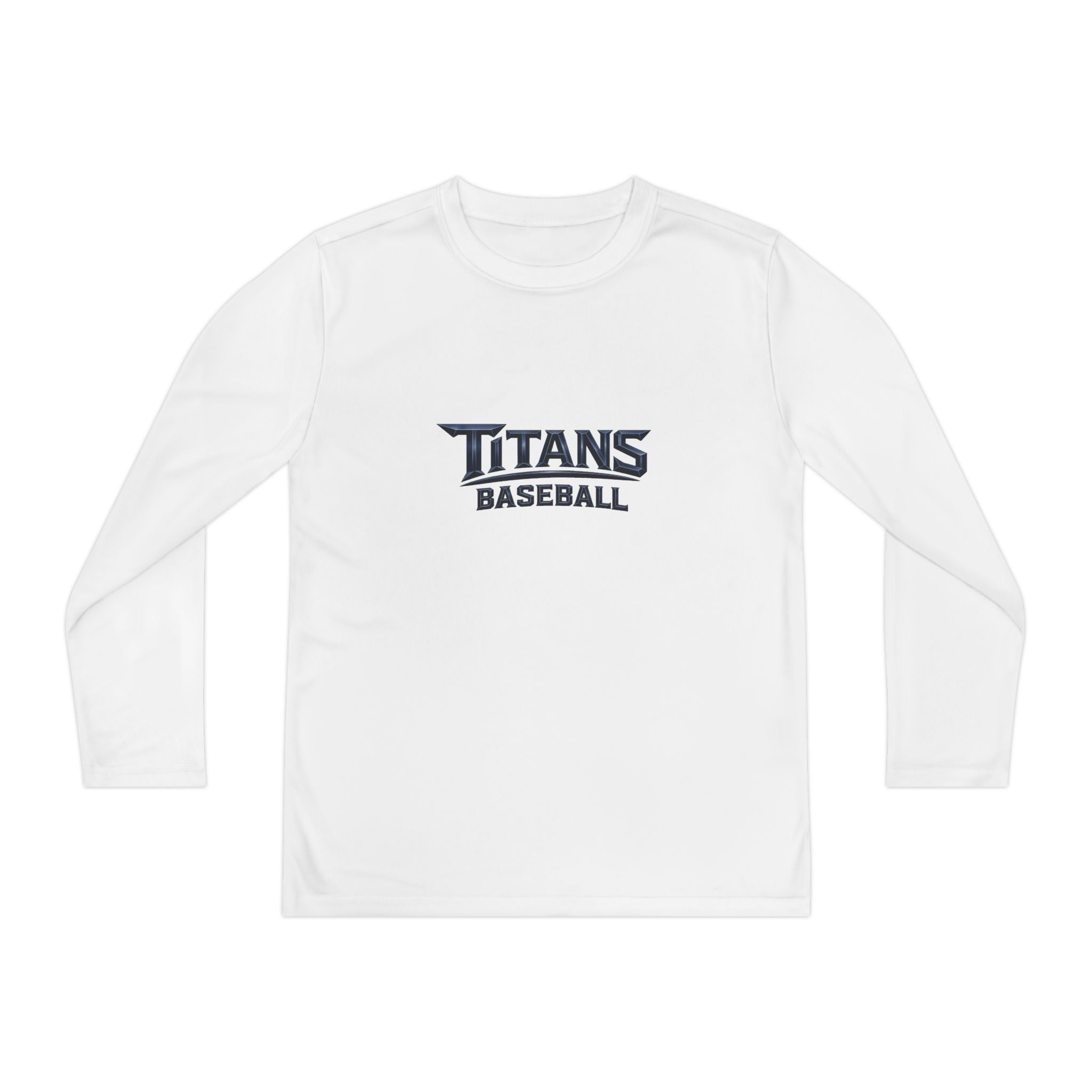 Titans Signature Youth Long Sleeve Tee - Navy Logo