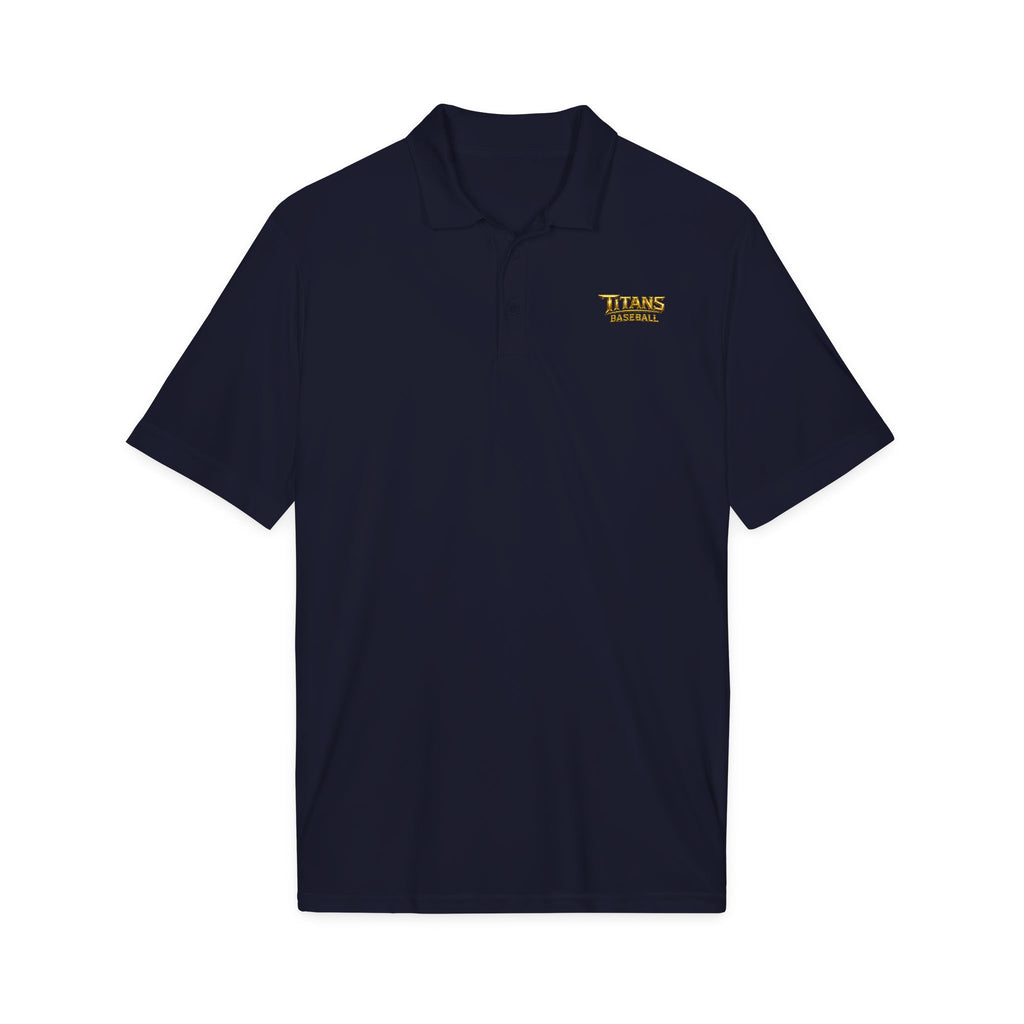 Titans Signature Men's Performance Polo-Gold Logo