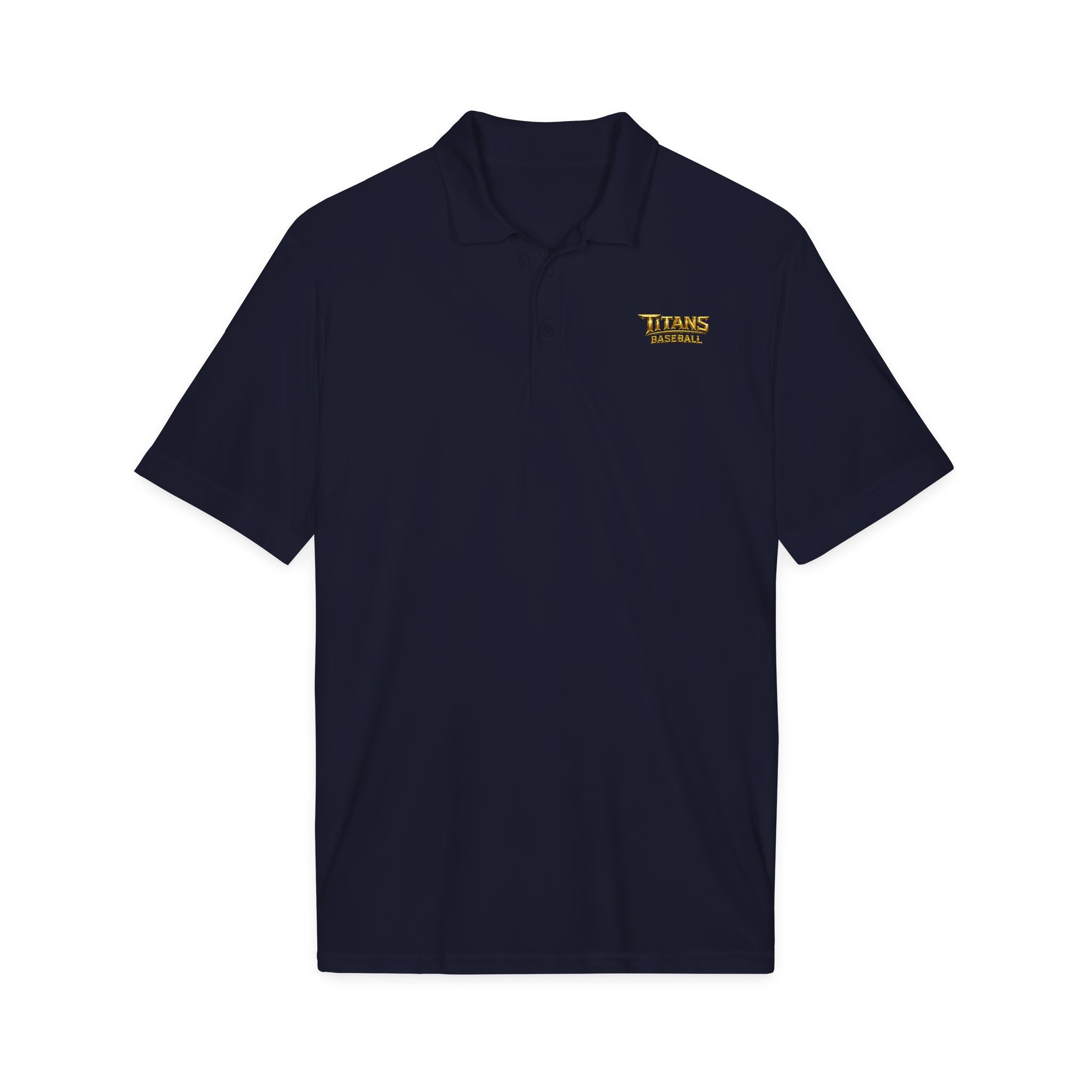 Titans Signature Men's Performance Polo-Gold Logo