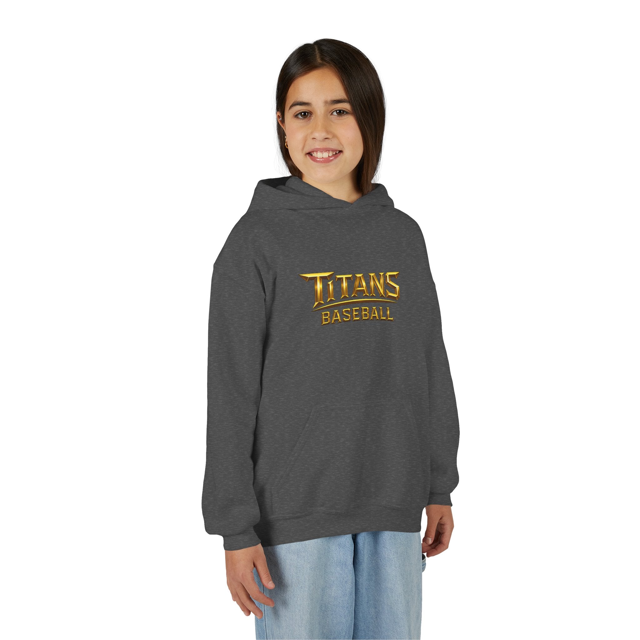 Titans Signature Youth Hoodie-Gold Logo