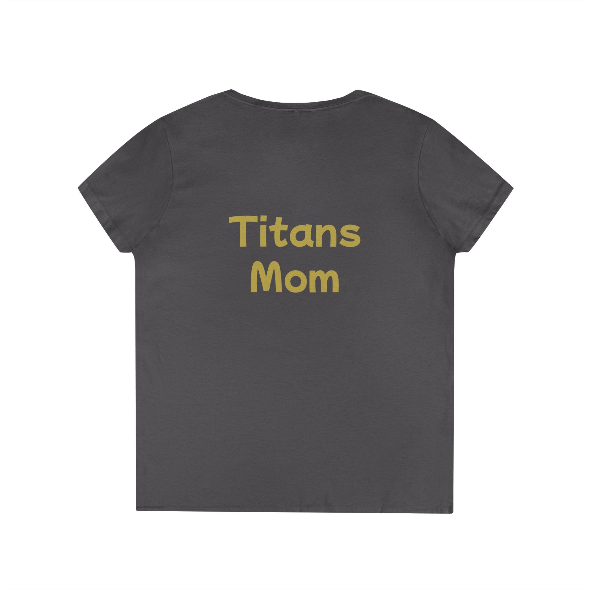 Titans Signature Ladies V-Neck Tee-Gold "Titans Mom" Fan Shirt