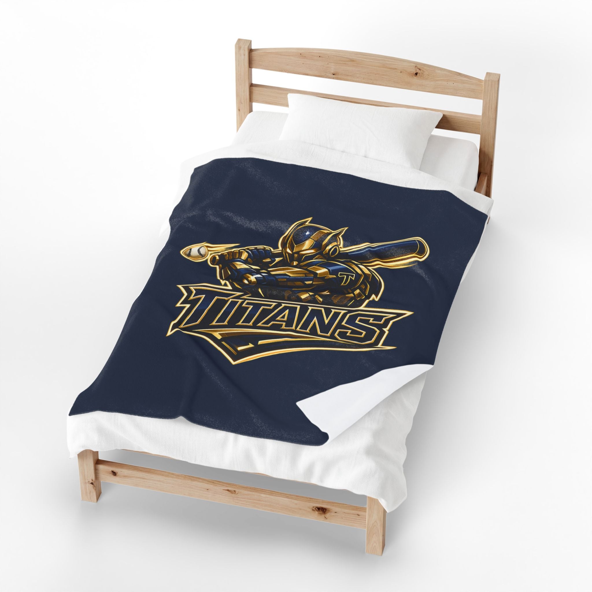 Titans Prime Velveteen Plush Blanket-Navy