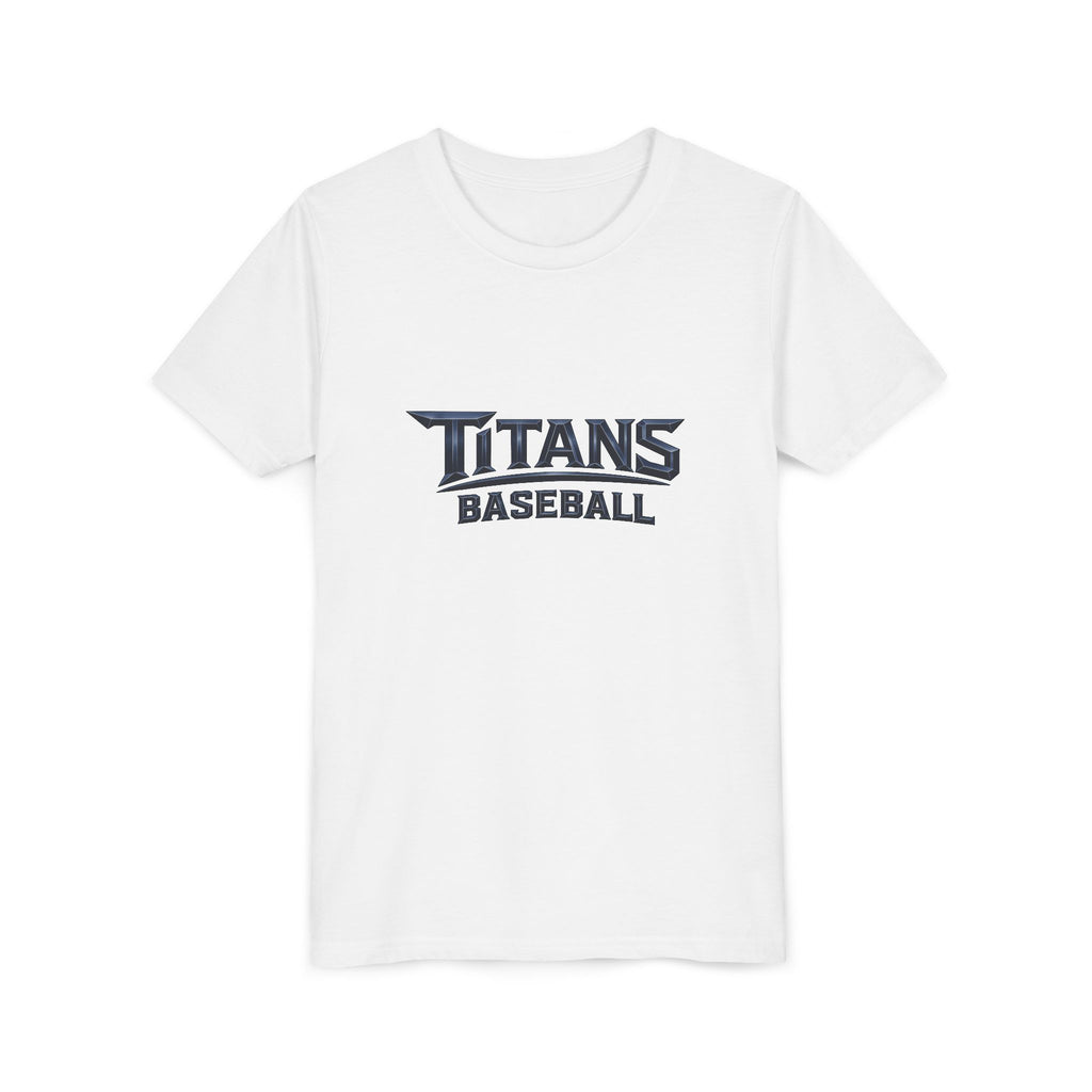 Titans Signature Youth Short Sleeve Tee-Navy Logo