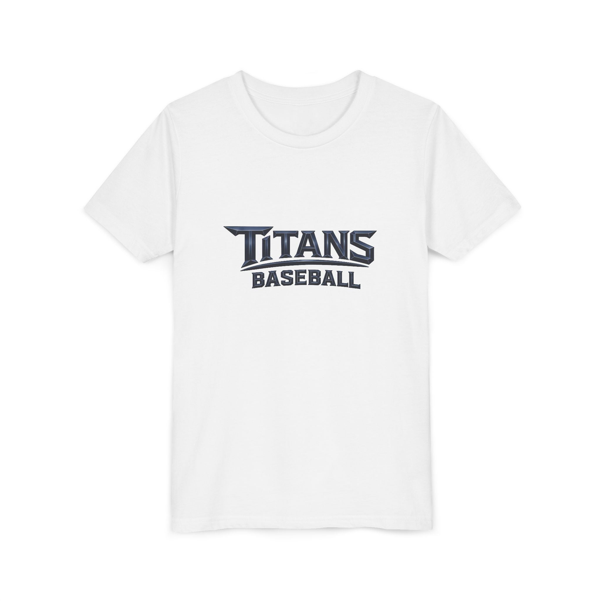 Titans Signature Youth Short Sleeve Tee-Navy Logo