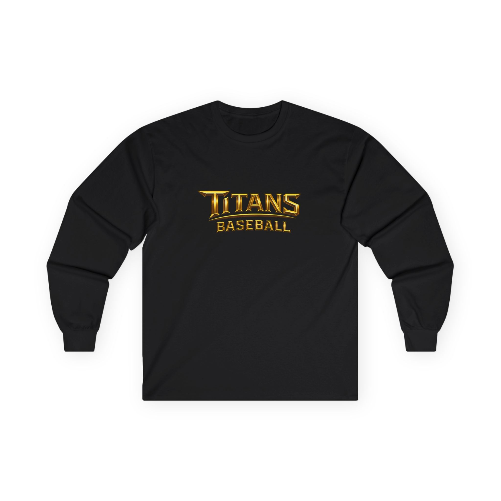 Titans Signature Men's Long Sleeve Tee-Gold Logo