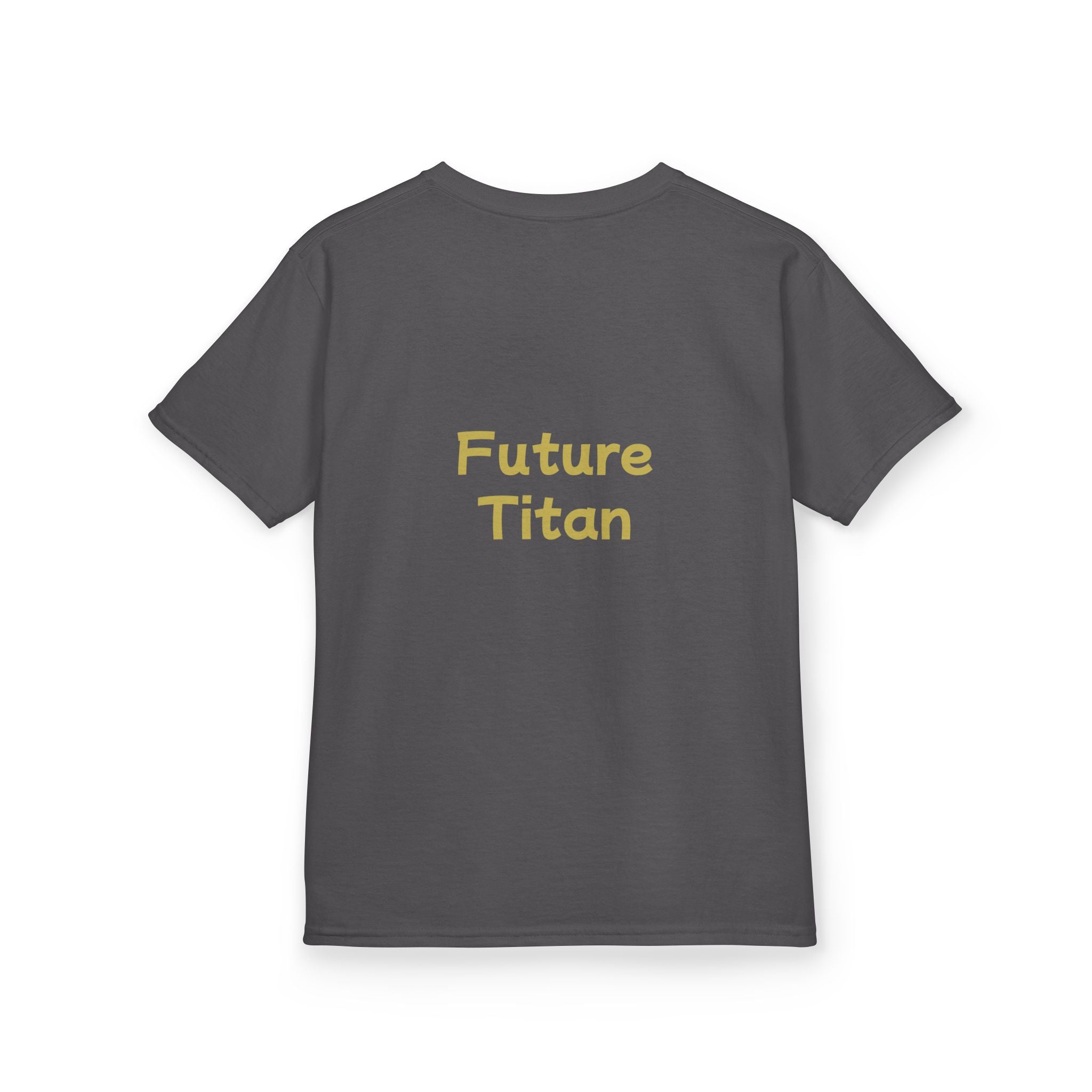 Titans Prime Youth Baseball Tee-Gold 'Future Titan' Back Print