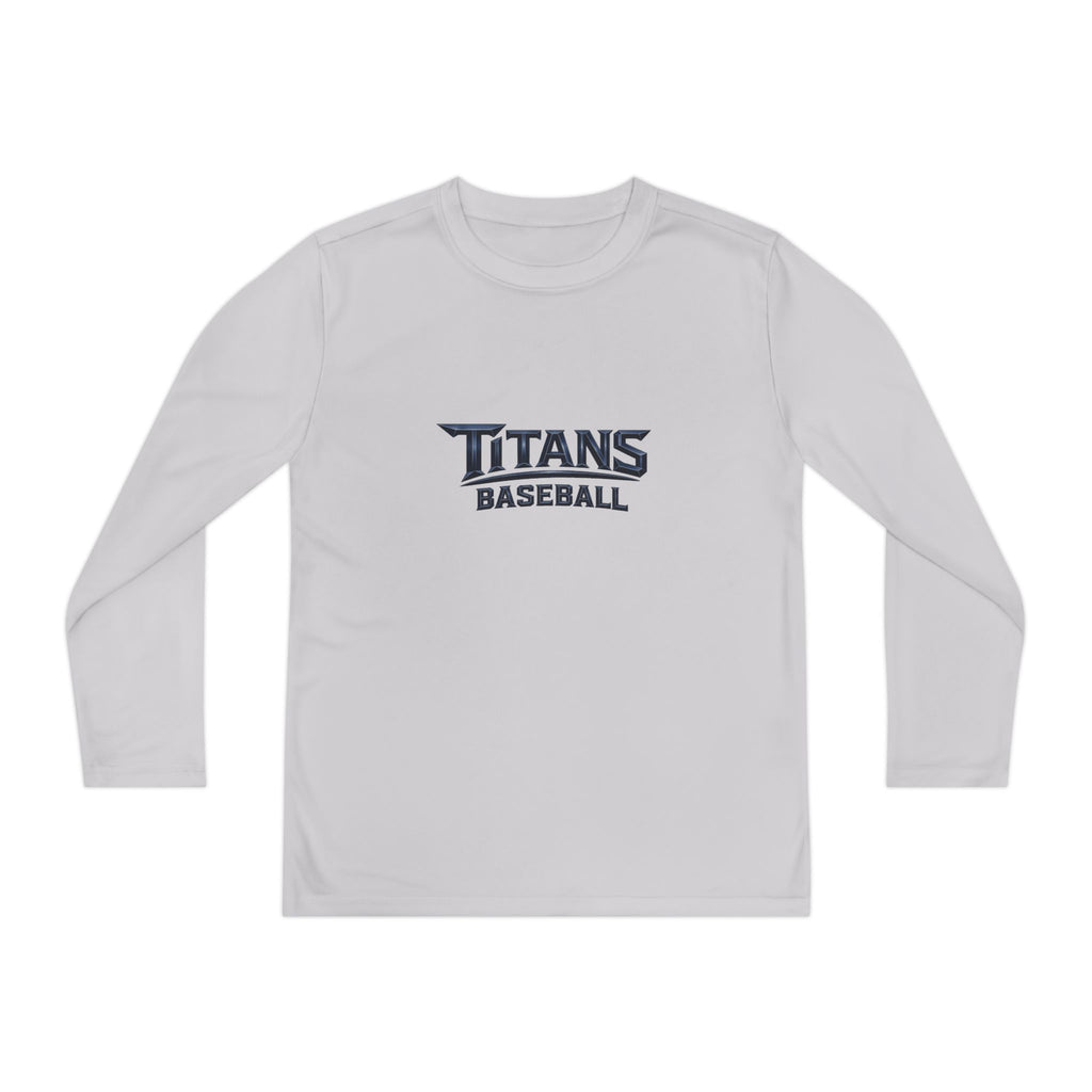 Titans Signature Youth Long Sleeve Tee - Navy Logo