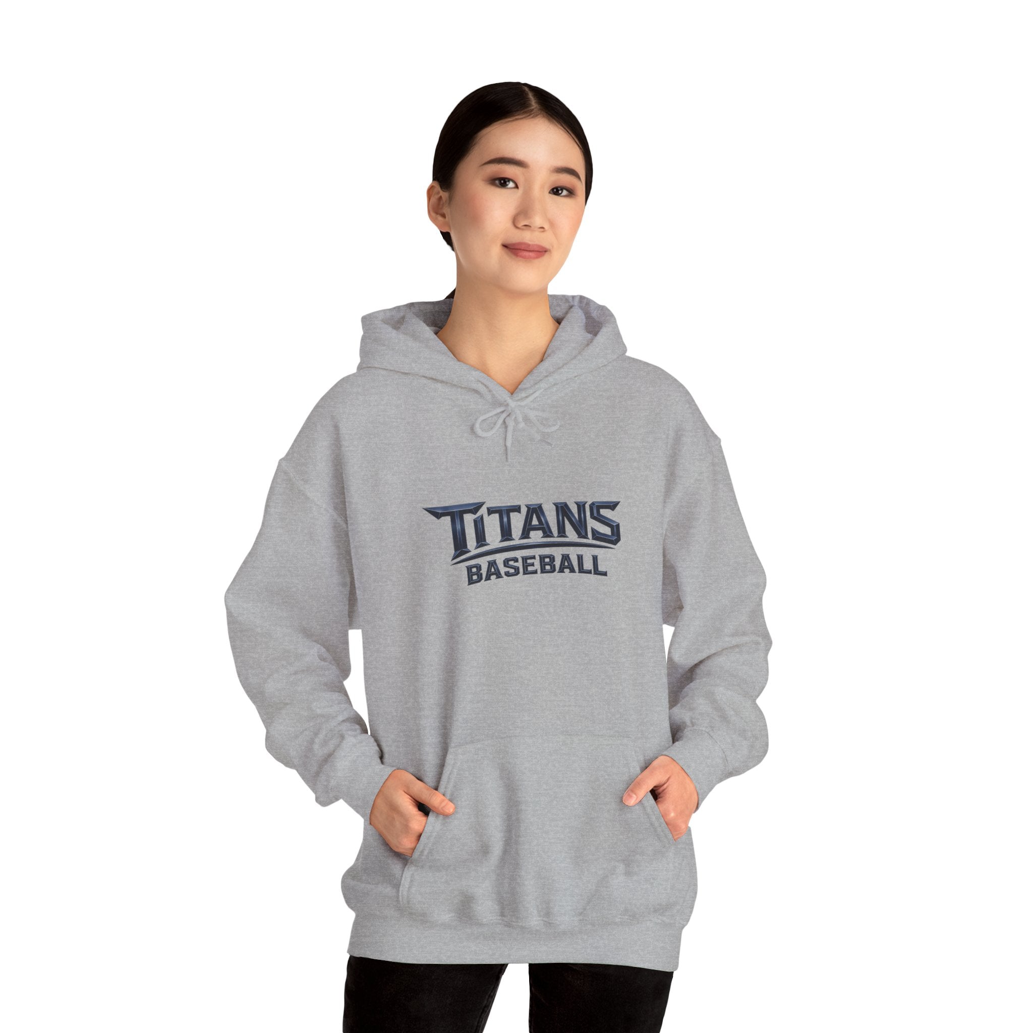 Titans Women's Signature Hoodie-Navy Logo