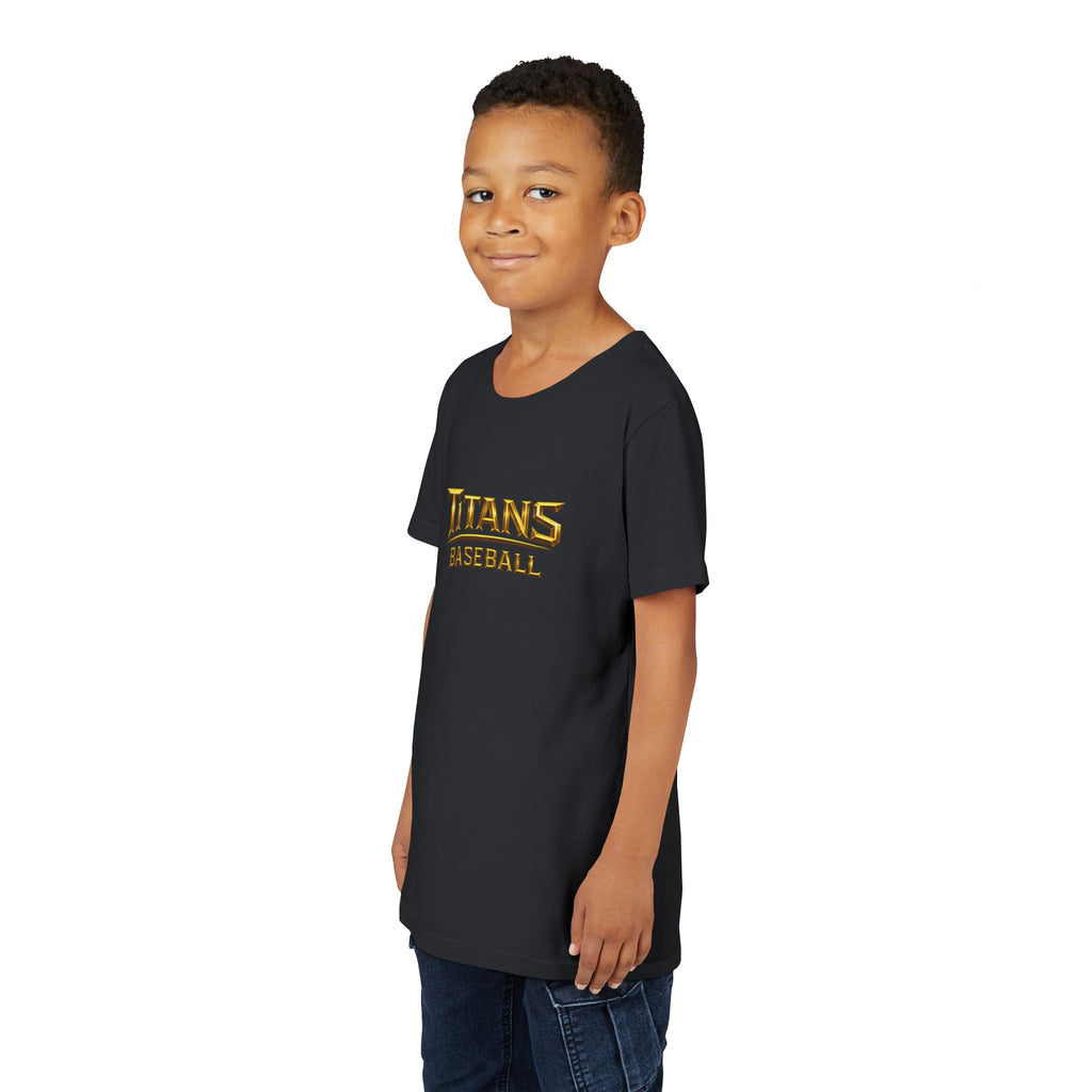 Titans Signature Youth Tee-Gold Logo "Command The Game"