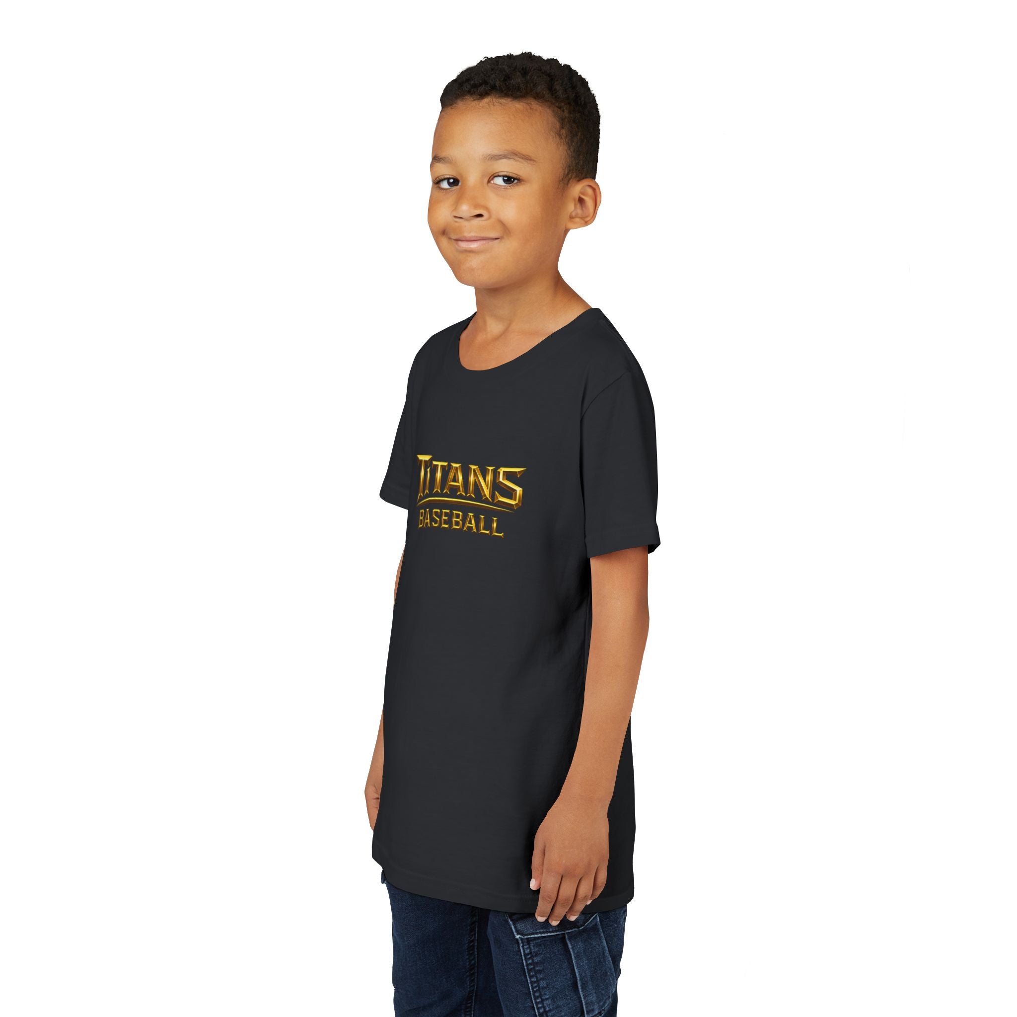 Titans Signature Youth Tee-Gold Logo "Command The Game"