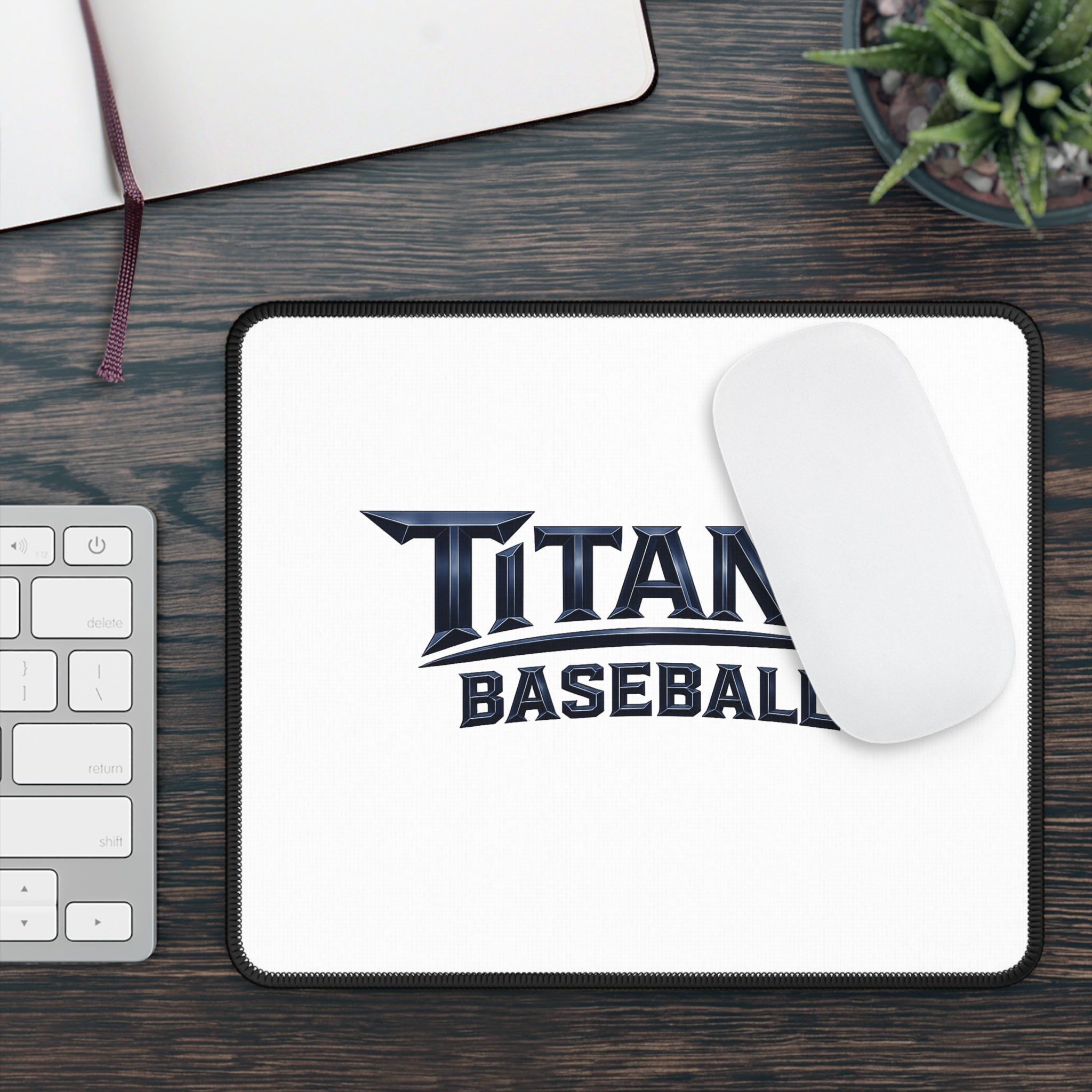 Titan Signature Gaming Mouse Pad-Navy Logo