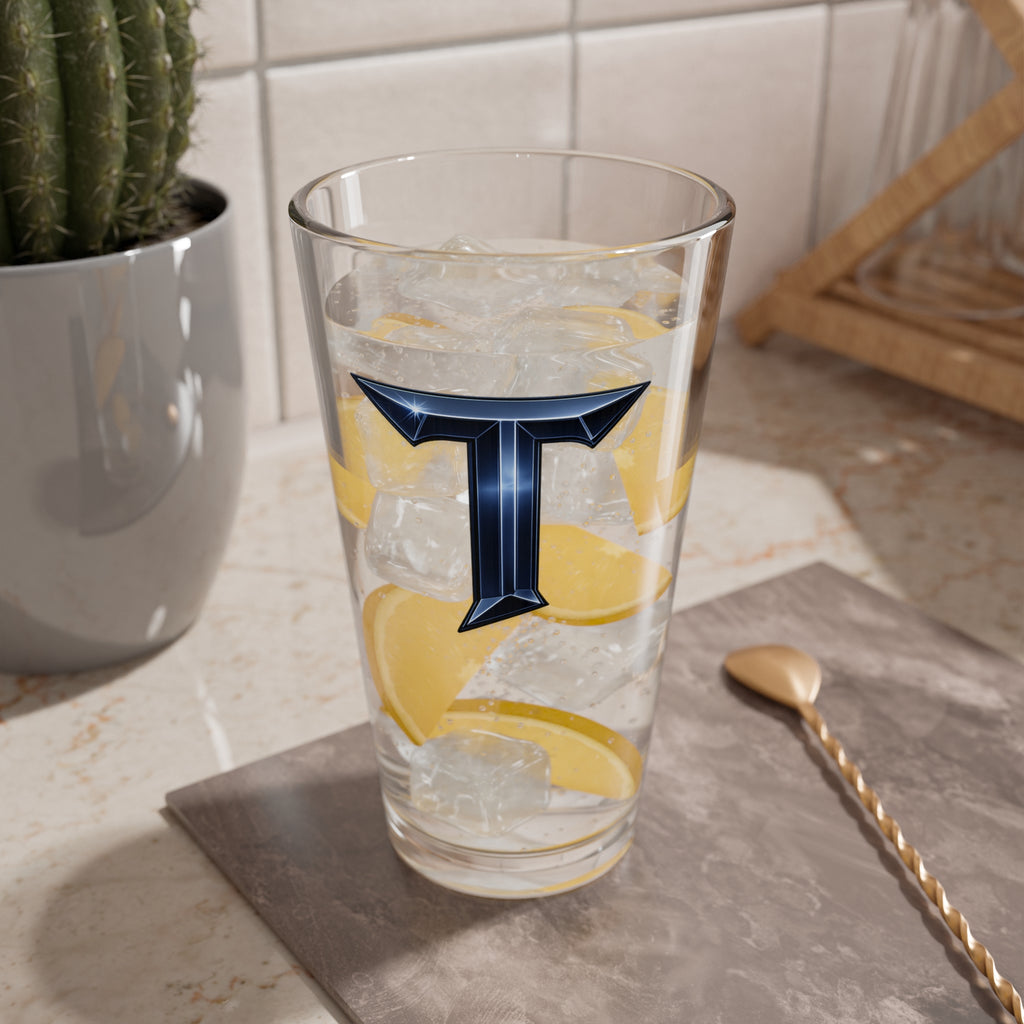 Titans Pint Glass-Navy T
