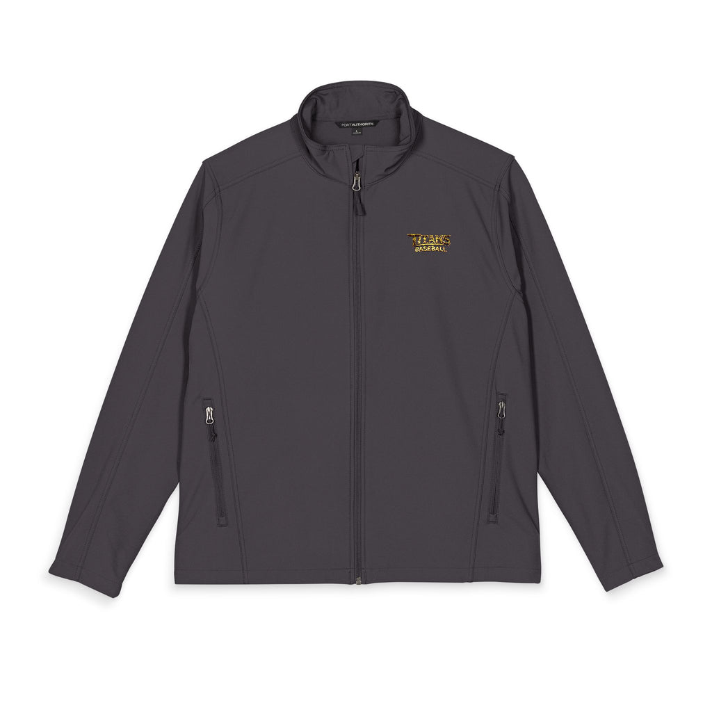 Titans Signature Embroidered Men's Soft Shell Jacket-Gold Logo
