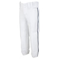 Titan Performance White Baseball Pants With Navy Piping