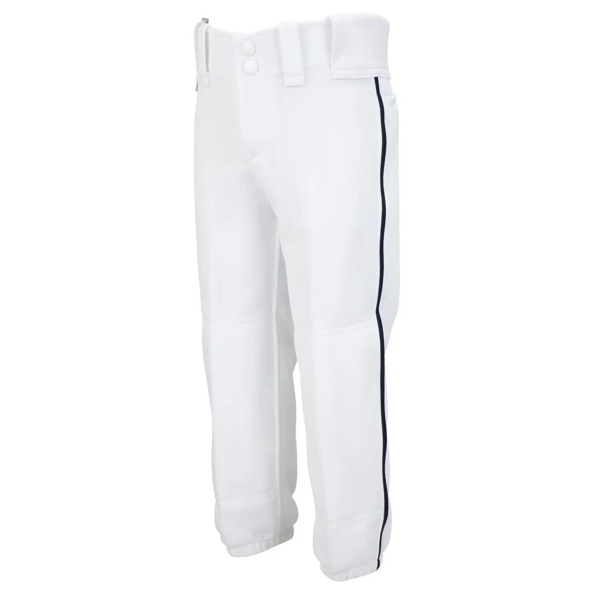 Titan Performance White Baseball Pants With Navy Piping