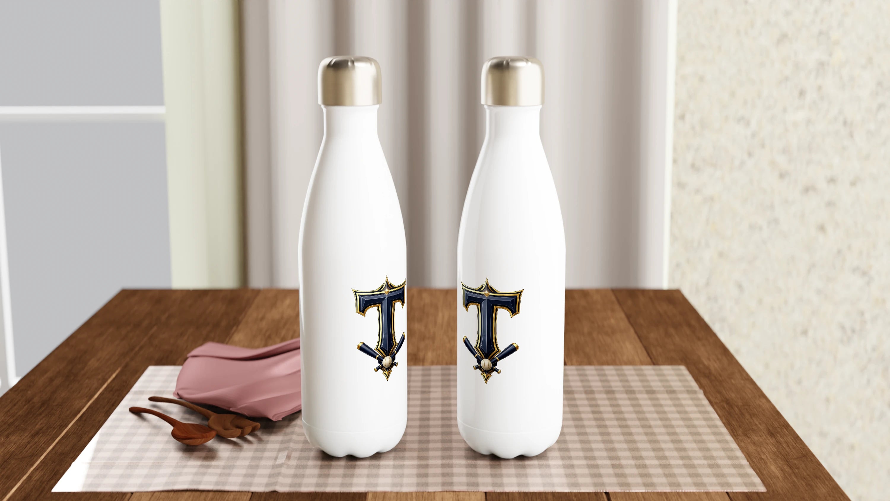 Titans White 17oz Stainless Steel Water Bottle